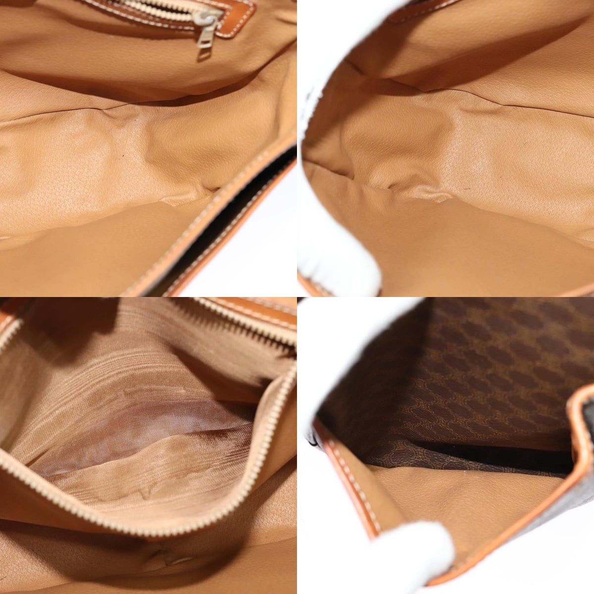 Celine CELINE Macadam Canvas Shoulder Bag Pvc Leather Brown Gold Size ONE SIZE - 12 Thumbnail