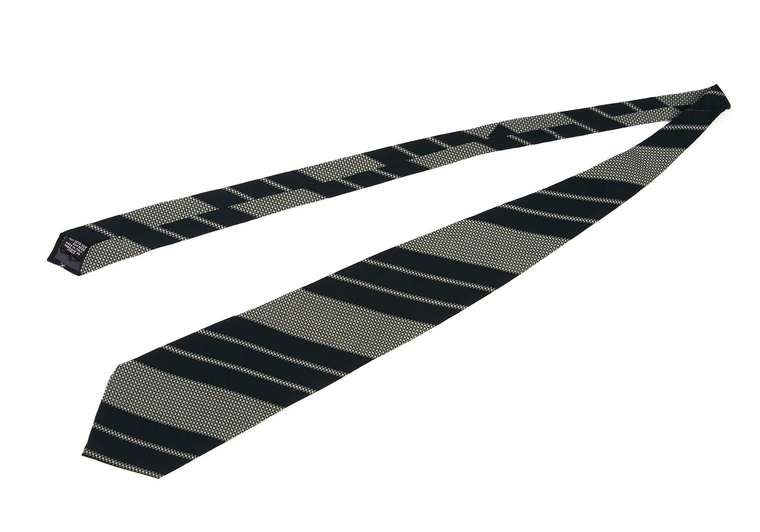 Emporio Armani Silk Graphic Print Tie in Navy Gray Size ONE SIZE - 2 Thumbnail