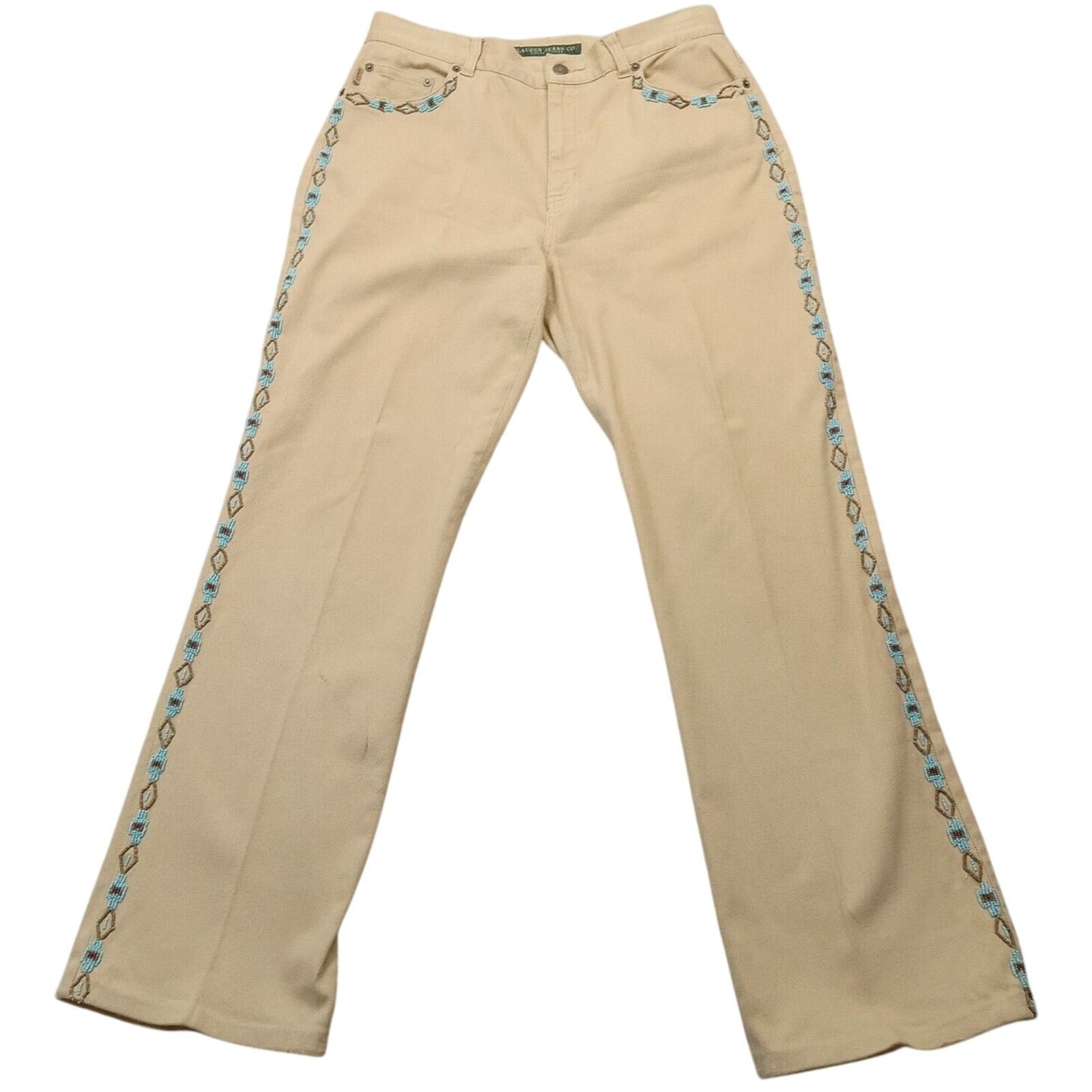 Ralph Lauren Vintage Lauren Jean Co. Jeans 10 32 X 30 Beads Southwestern Size 32" / US 10 / IT 46 - 1 Thumbnail