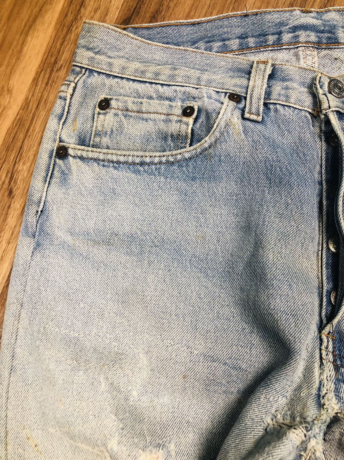 Levi's RARE VINTAGE Levi's 501 Custom Distressed Jeans (40) Size US 30 / EU 46 - 8 Thumbnail