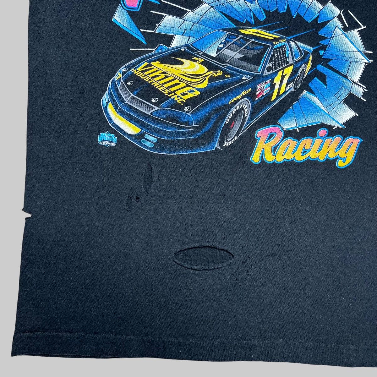 NASCAR × Vintage Vintage 1990s Bruce Vollstedt Racing Car Nascar Graphic Tee Size US L / EU 52-54 / 3 - 5 Thumbnail
