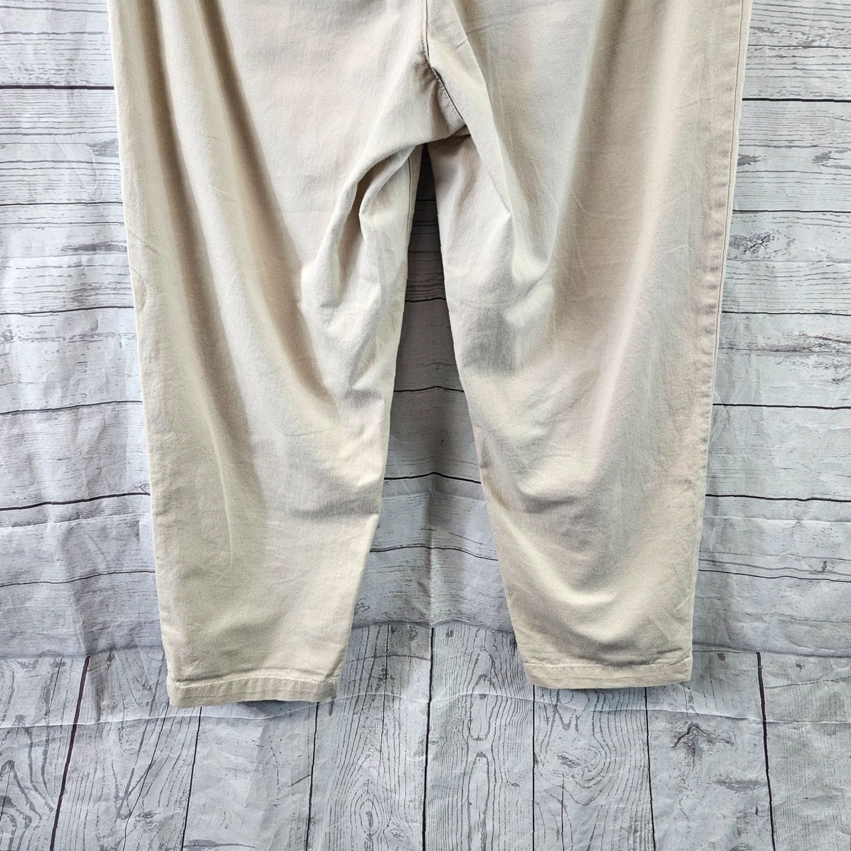 Loft Ann Taylor LOFT Womens Ankle Pants Sz 6 Beige High Rise Tie Waist Size 28" / US 6 / IT 42 - 5 Thumbnail
