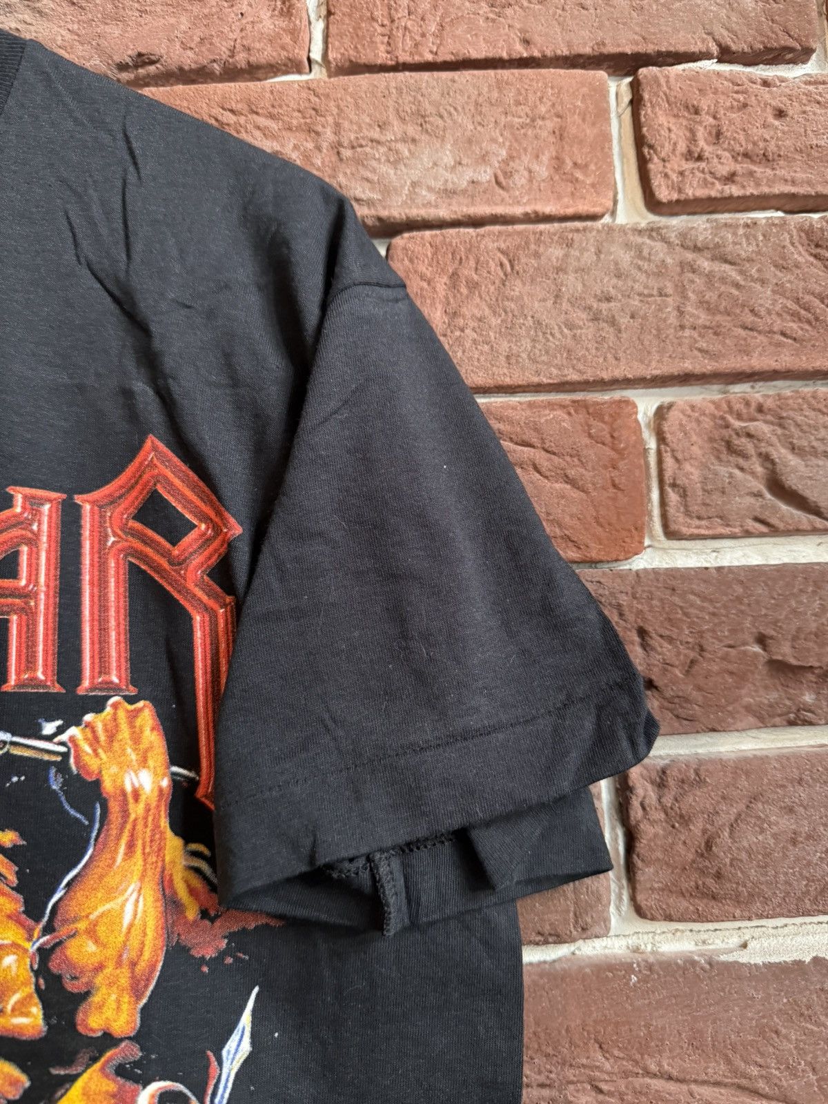 Band Tees Rare Vintage 90s Manowar Heavy Metal Band Tour tshirt L Blac Size US L / EU 52-54 / 3 - 4 Thumbnail