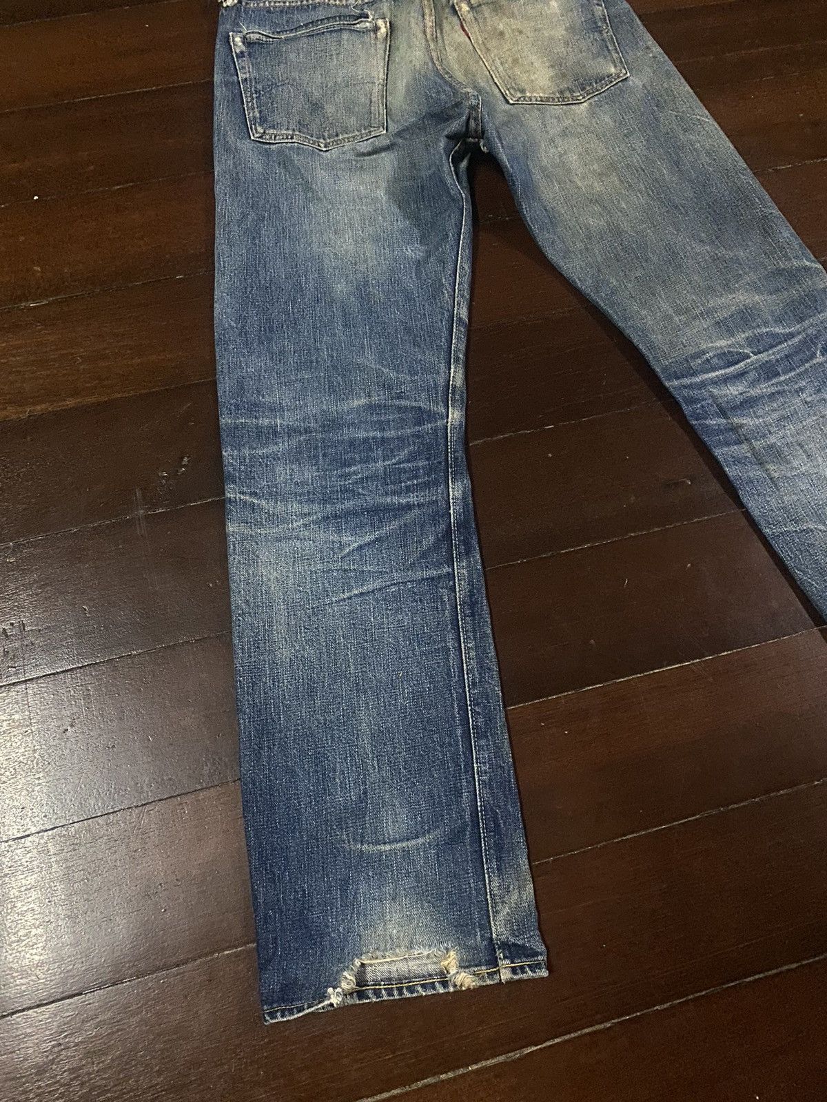 Full Count & Co. FIRE 🔥 FULL COUNT RUSTY DISTRESSED NICE FADED Size US 33 - 17 Thumbnail