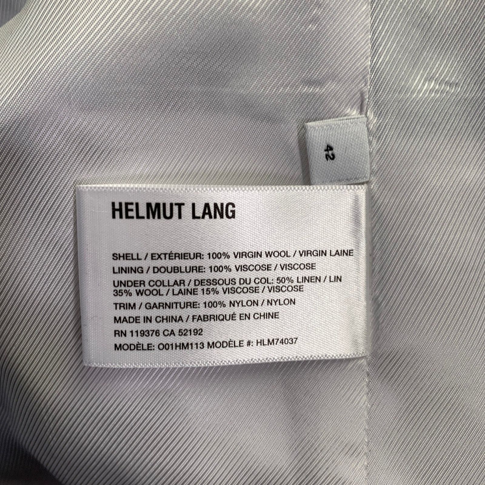 Helmut Lang HELMUT Black Wool Notch Lapel Seatbelt Suit Size 42R - 9 Thumbnail
