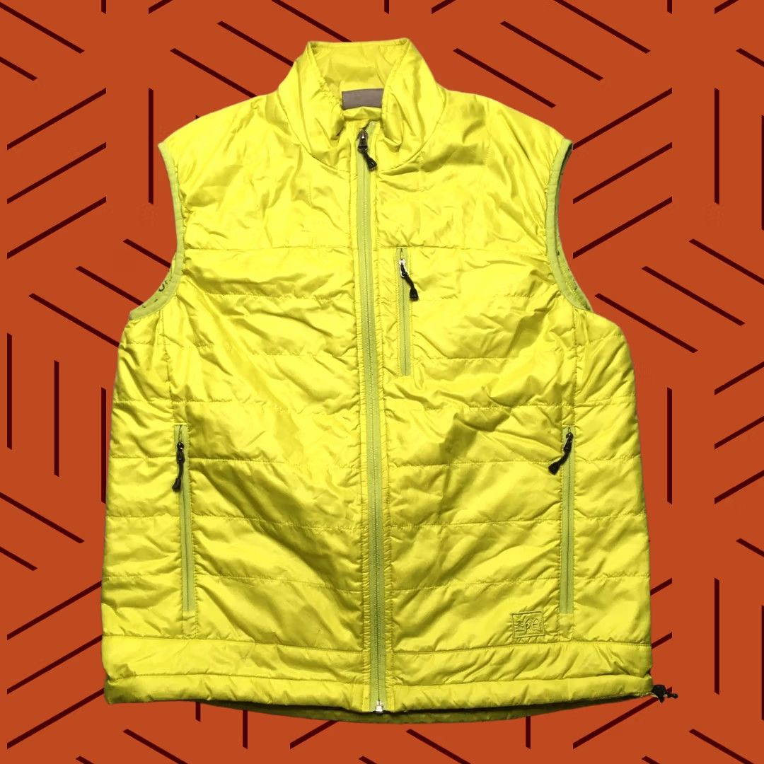 Vintage REI Vest Mens M Lime Green Insulated Pertex Quantum ECO PrimaLoft Puffer Quilted Zip Casual Travel Hiking Walking Yellow Mens Vest Size US M / EU 48-50 / 2 - 1 Thumbnail