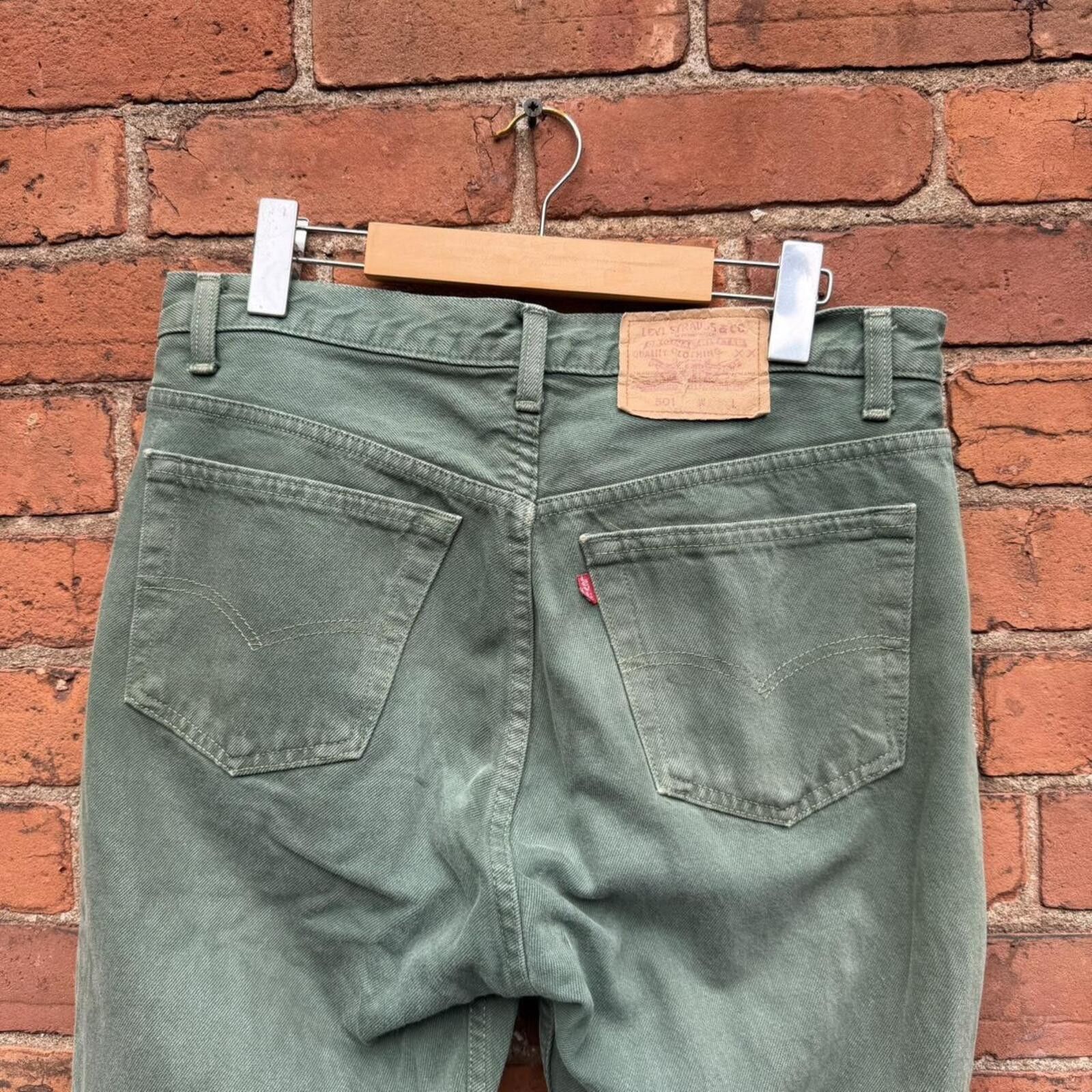 Levi's vintage Levi’s 501 jeans green made in Canada 90s Size US 32 / EU 48 - 4 Thumbnail