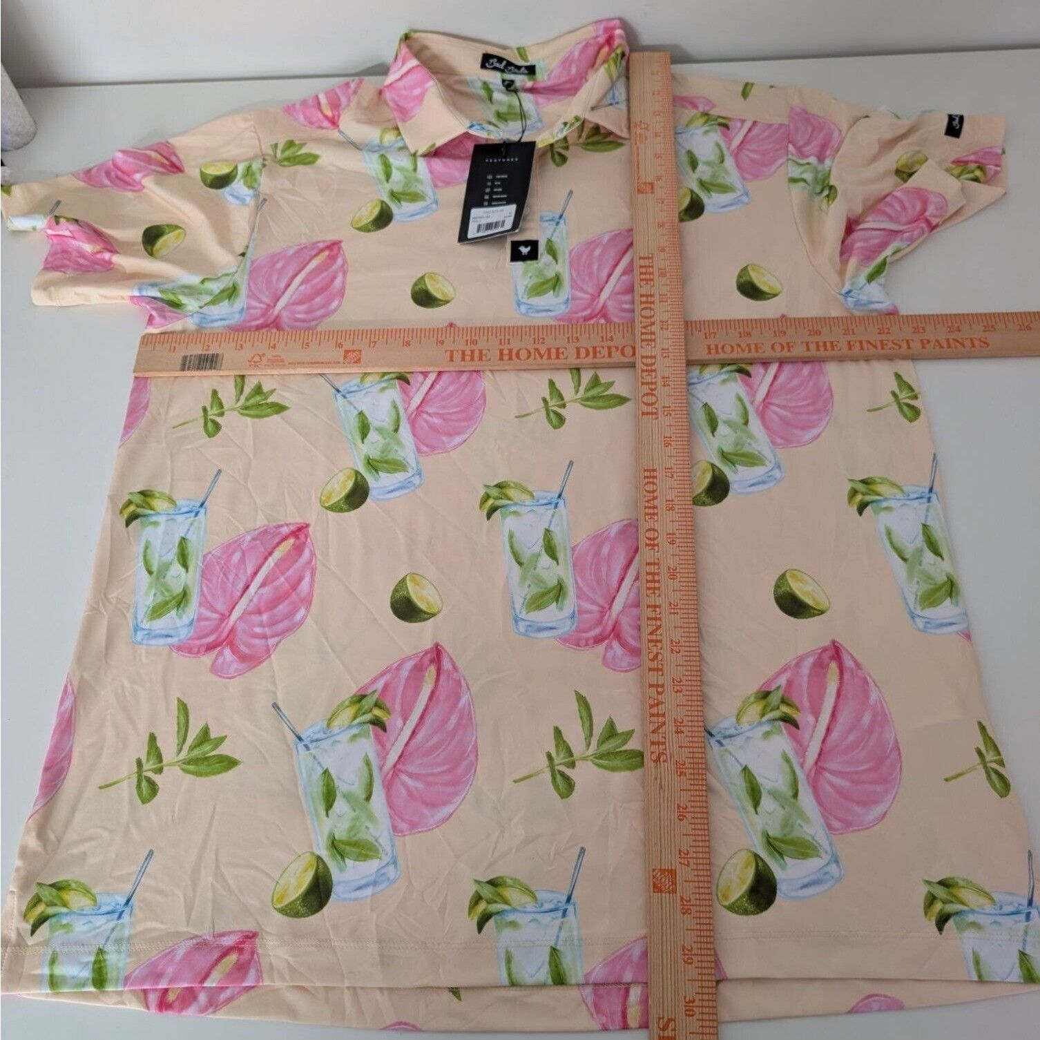 Bad Birdie NEW Bad Birdie Mojito Golf Polo Shirt Mens Size XL Pink Size XL / US 12-14 / IT 48-50 - 9 Thumbnail