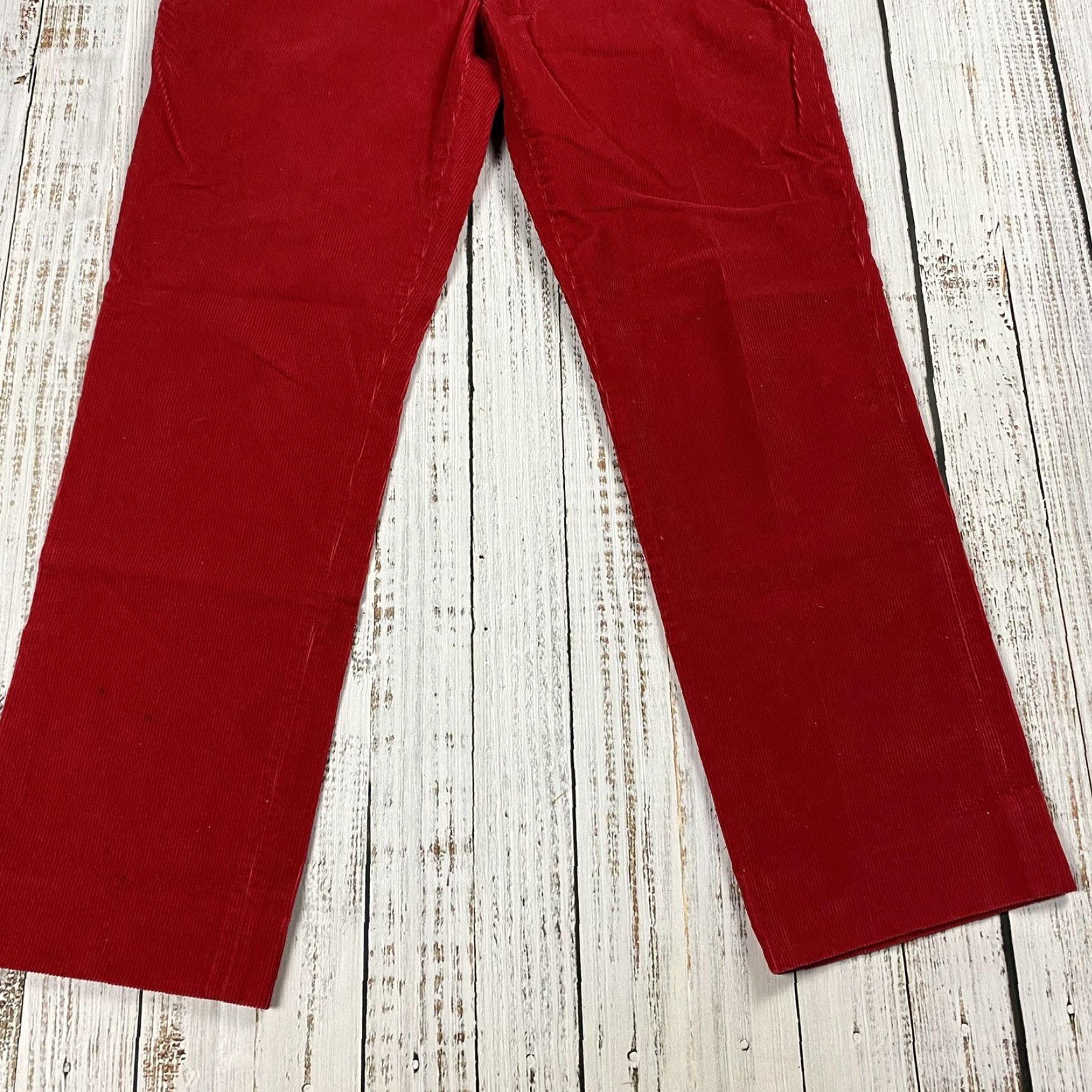 Vineyard Vines VINEYARD VINES MENS CORDUROY PANTS Red 34 Regular Inseam 31.5 Straight Zip Belt Loops Chino 100% Cotton Size US 34 / EU 50 - 3 Thumbnail