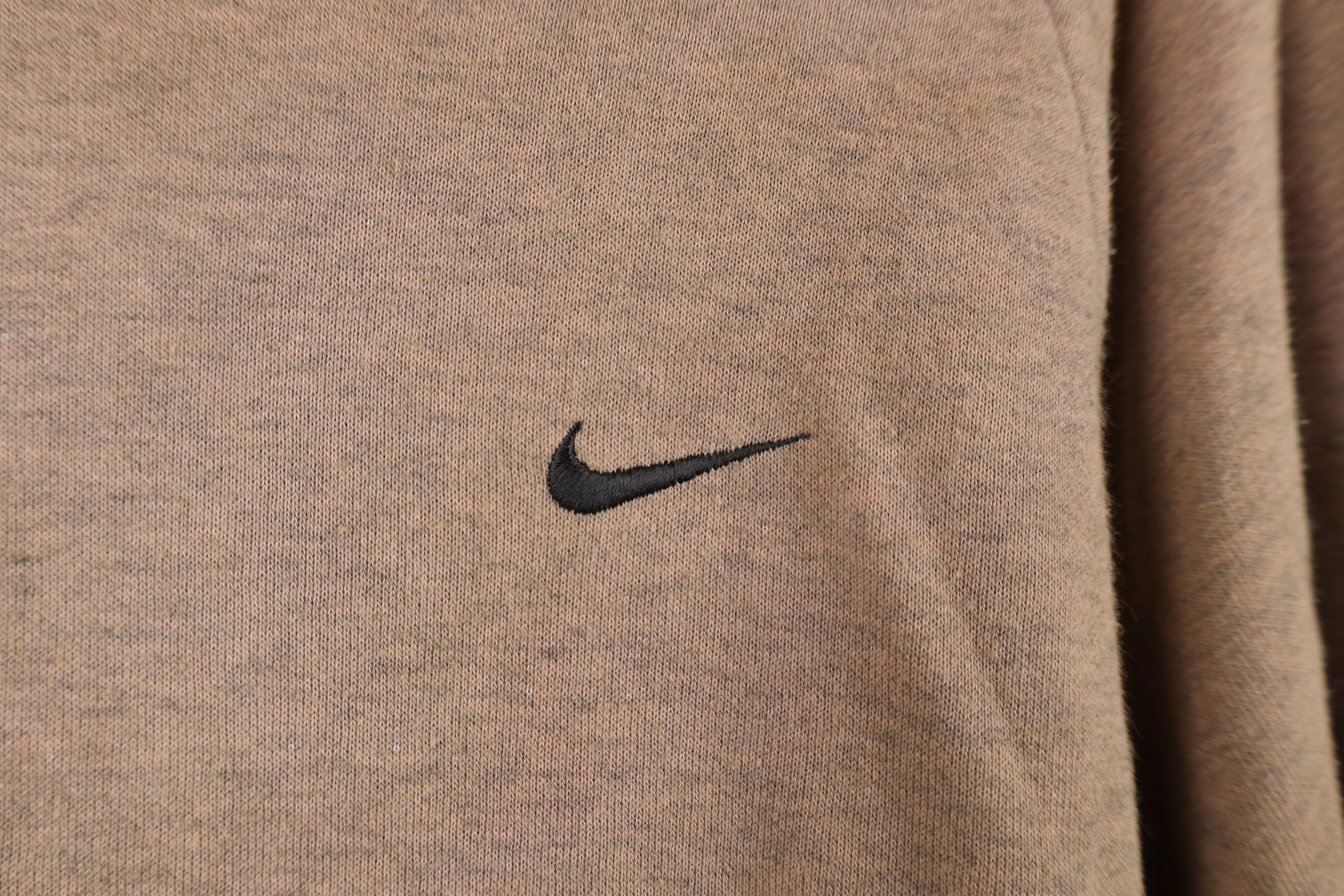Nike × Vintage Vintage Nike Scott Swoosh Hoodie Sweatshirt Heather Brown Size US M / EU 48-50 / 2 - 4 Thumbnail