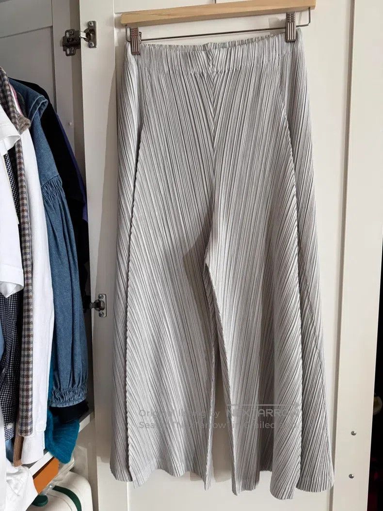 Issey Miyake Issey Miyake size:5 Irregular Wide-Leg Trousers Size 22" - 3 Thumbnail
