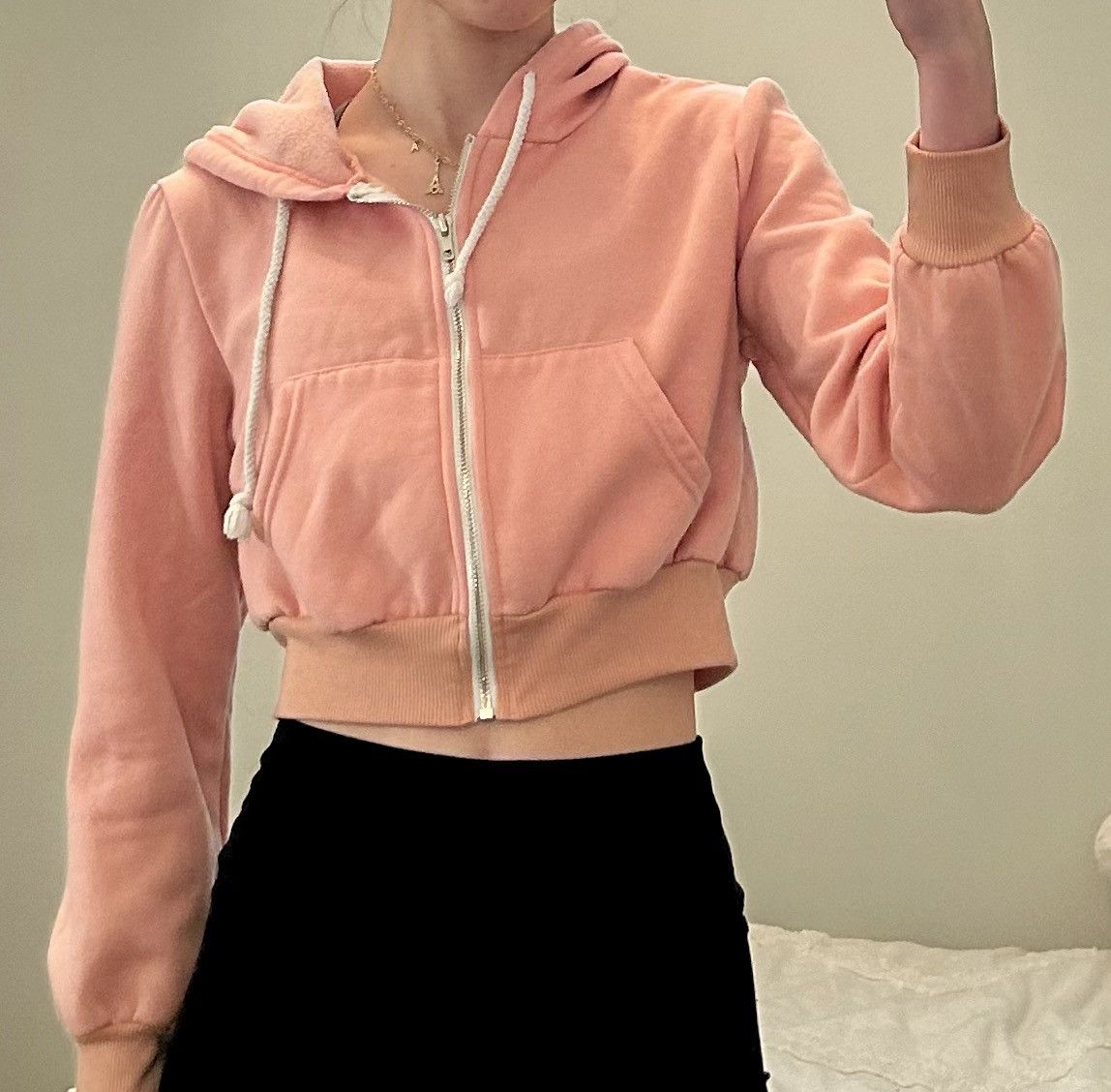 Shein Pink Shein cropped zip up Size S / US 4 / IT 40 - 1 Thumbnail