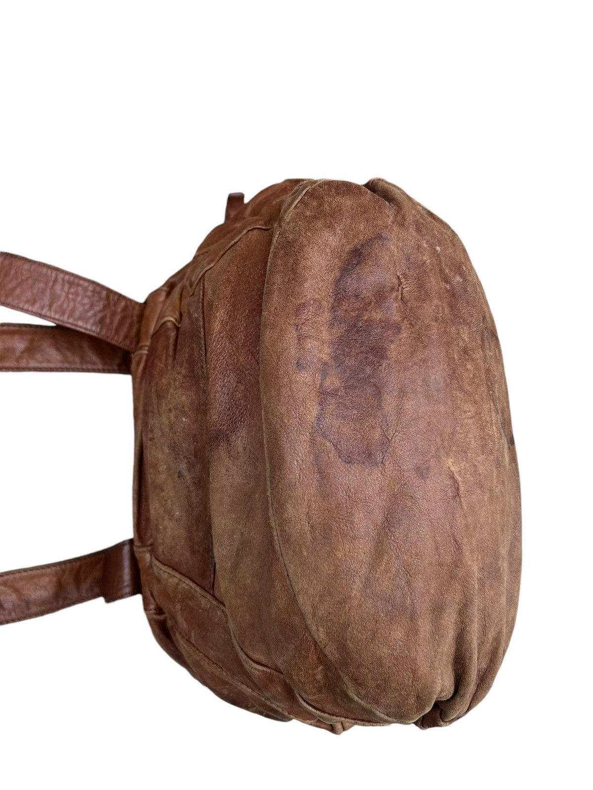 Leather Trashed Zucca Japan Distress Patina Leather Bag Tote Size ONE SIZE - 18 Thumbnail