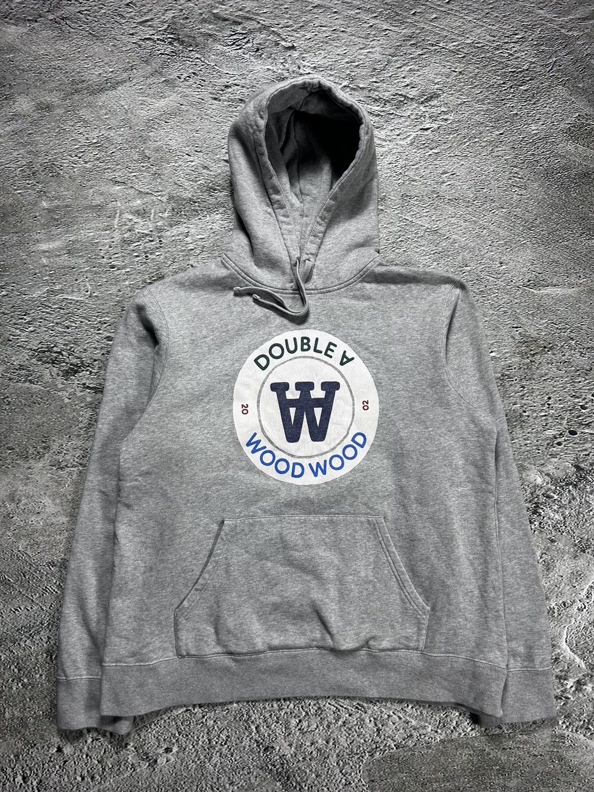 Wood Wood Wood Wood Hoodie Double A Grey big logo Size US L / EU 52-54 / 3 - 1 Thumbnail