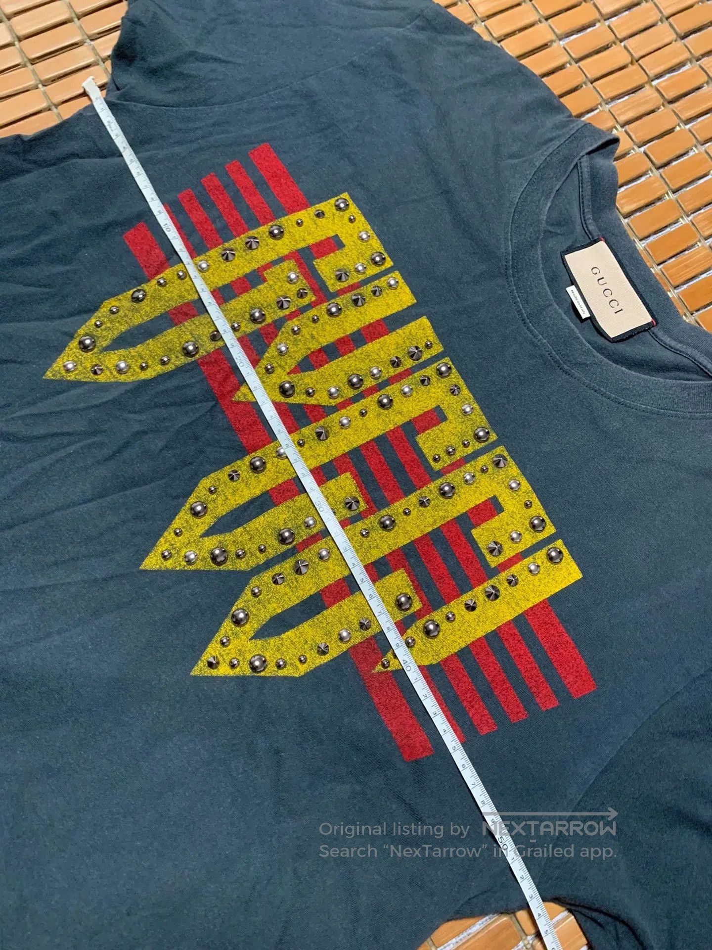 Gucci Gucci Printed Logo Rivet Short Sleeve. Size XS / US 0-2 / IT 36-38 - 7 Thumbnail