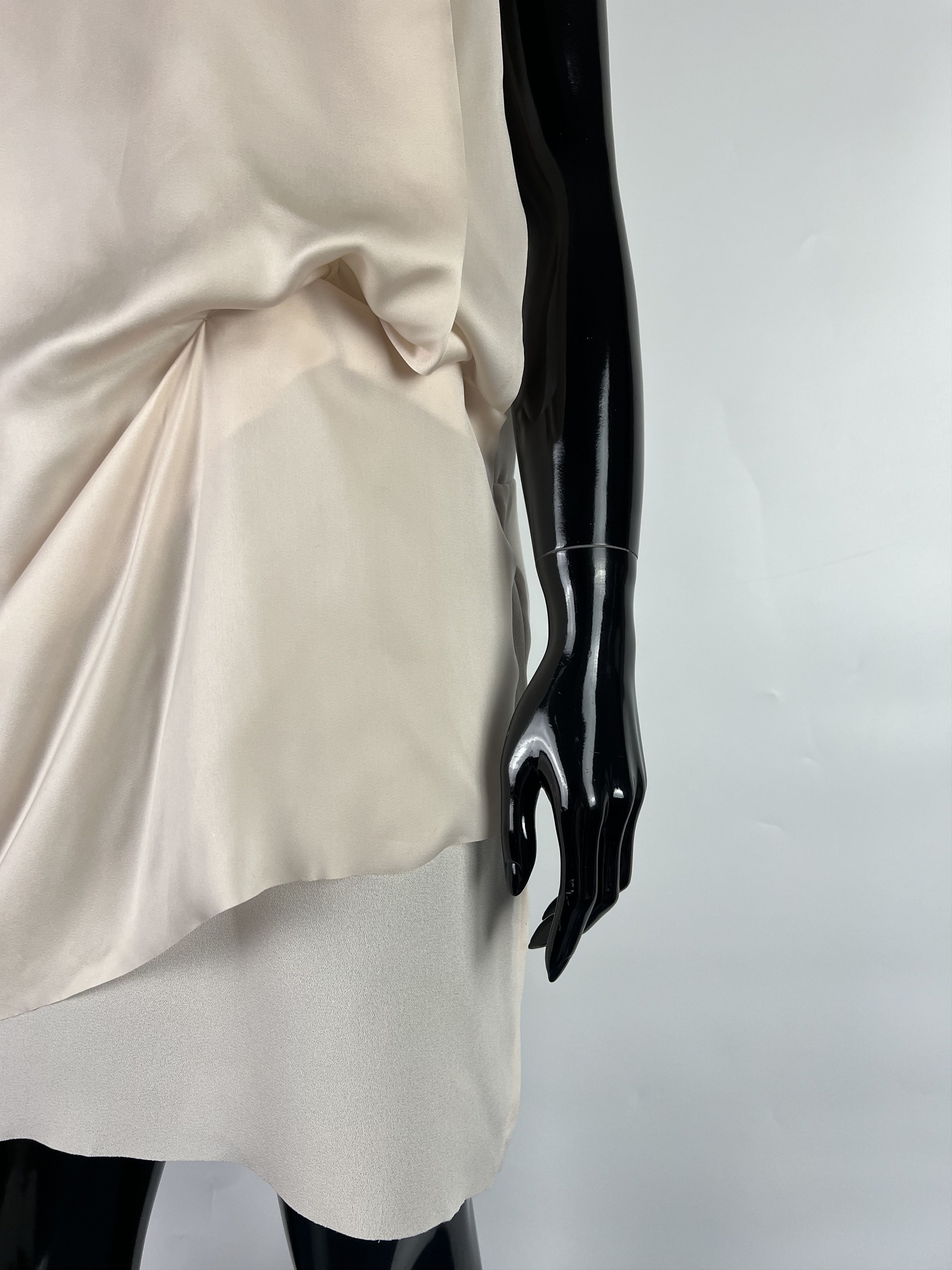 Acne Studios Acne Mallory Beige Sleeveless Draped Short Dress Size 34 Size XS / US 0-2 / IT 36-38 - 8 Thumbnail