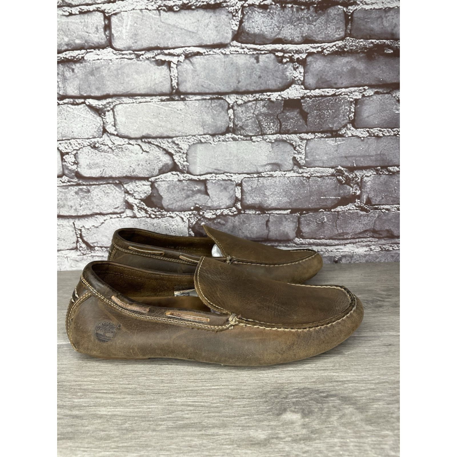 Timberland Timberland Brown Nubuck Leather Moc Slip On Loafers Driving Size US 8.5 / EU 41-42 - 4 Thumbnail