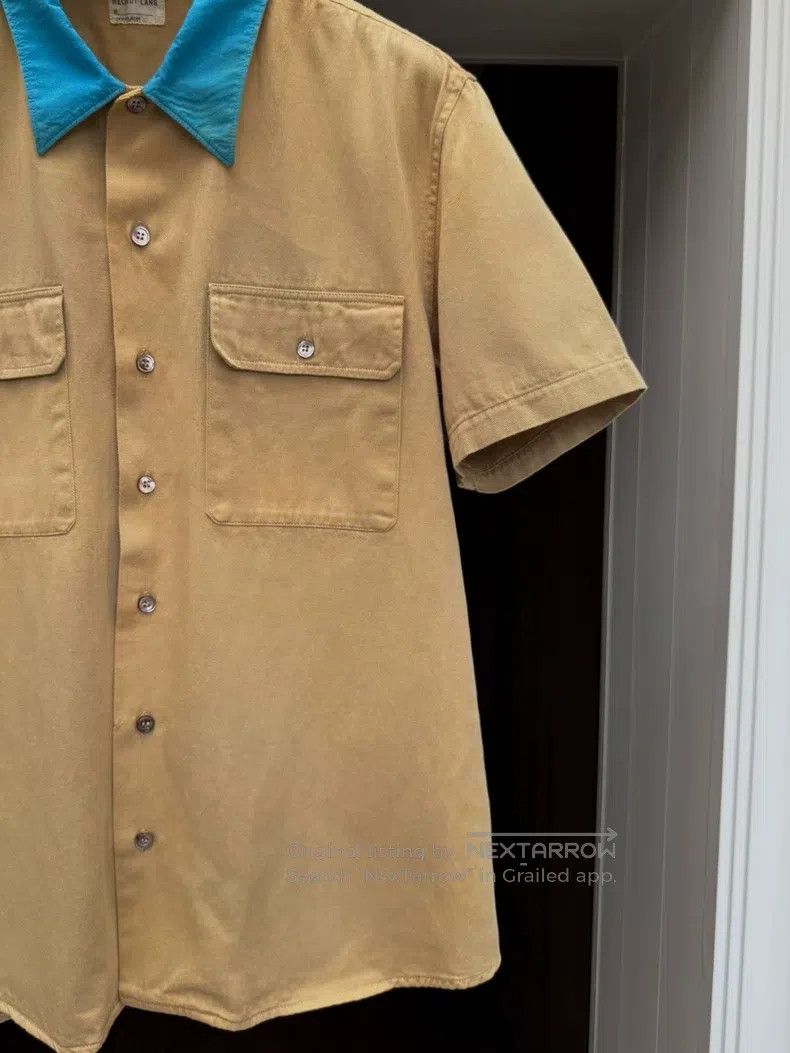 Helmut Lang Helmut Lang Contrast collar short-sleeved shirt Size US XL / EU 56 / 4 - 3 Thumbnail