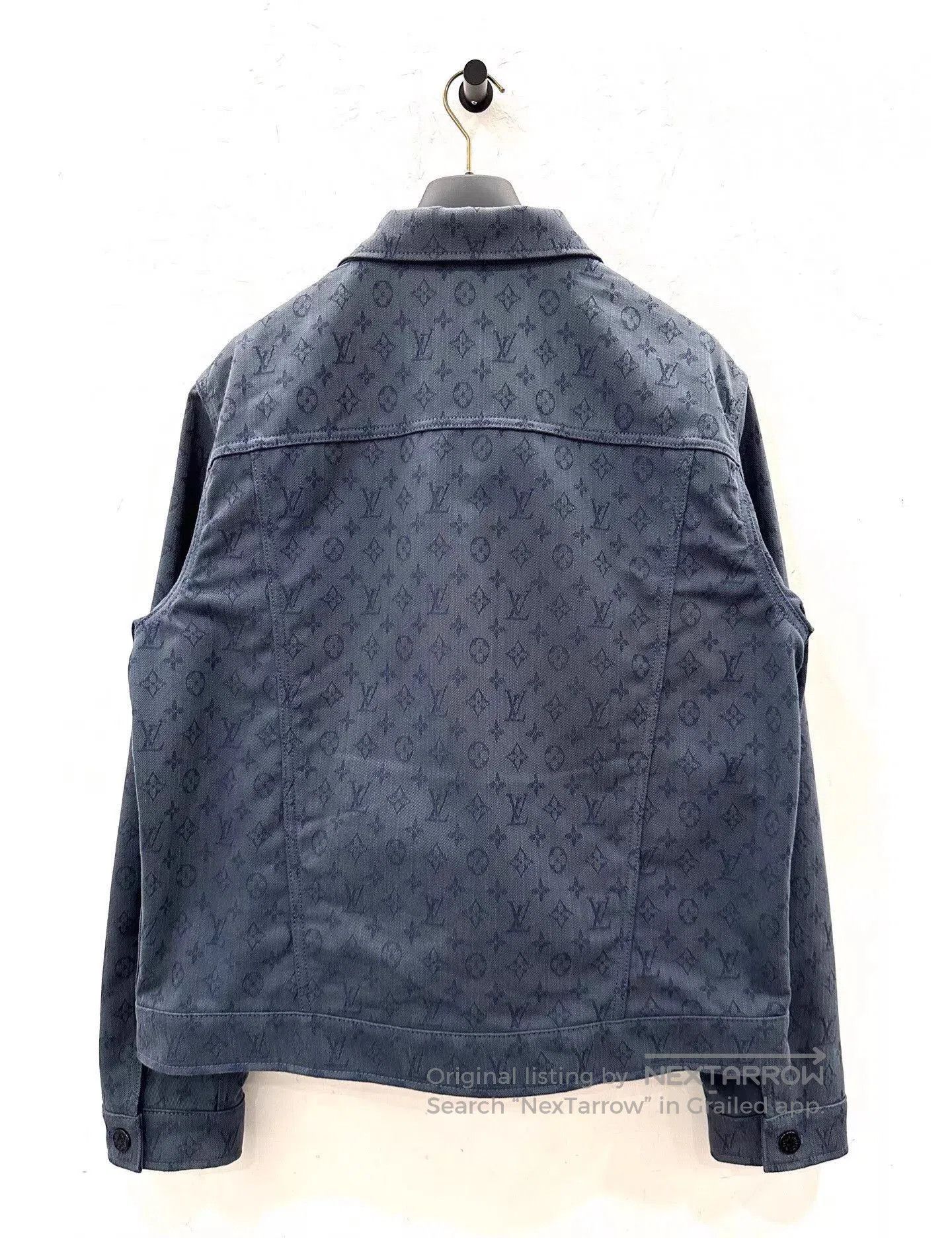 Louis Vuitton Blue Patterned Denim Jacket Size L. Size US L / EU 52-54 / 3 - 3 Thumbnail