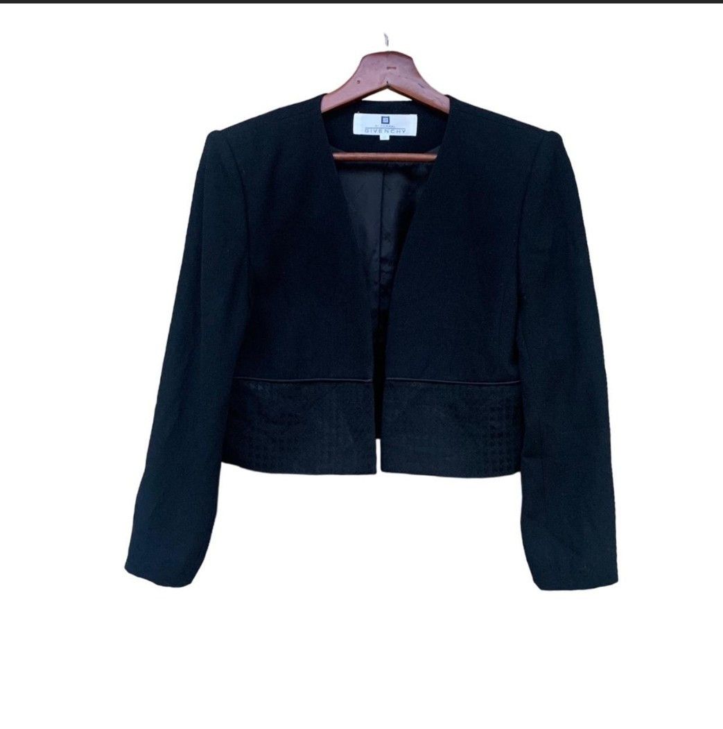 Givenchy Vintage Givenchy Hi Formal Cropped Blazer Size M / US 6-8 / IT 42-44 - 1 Thumbnail