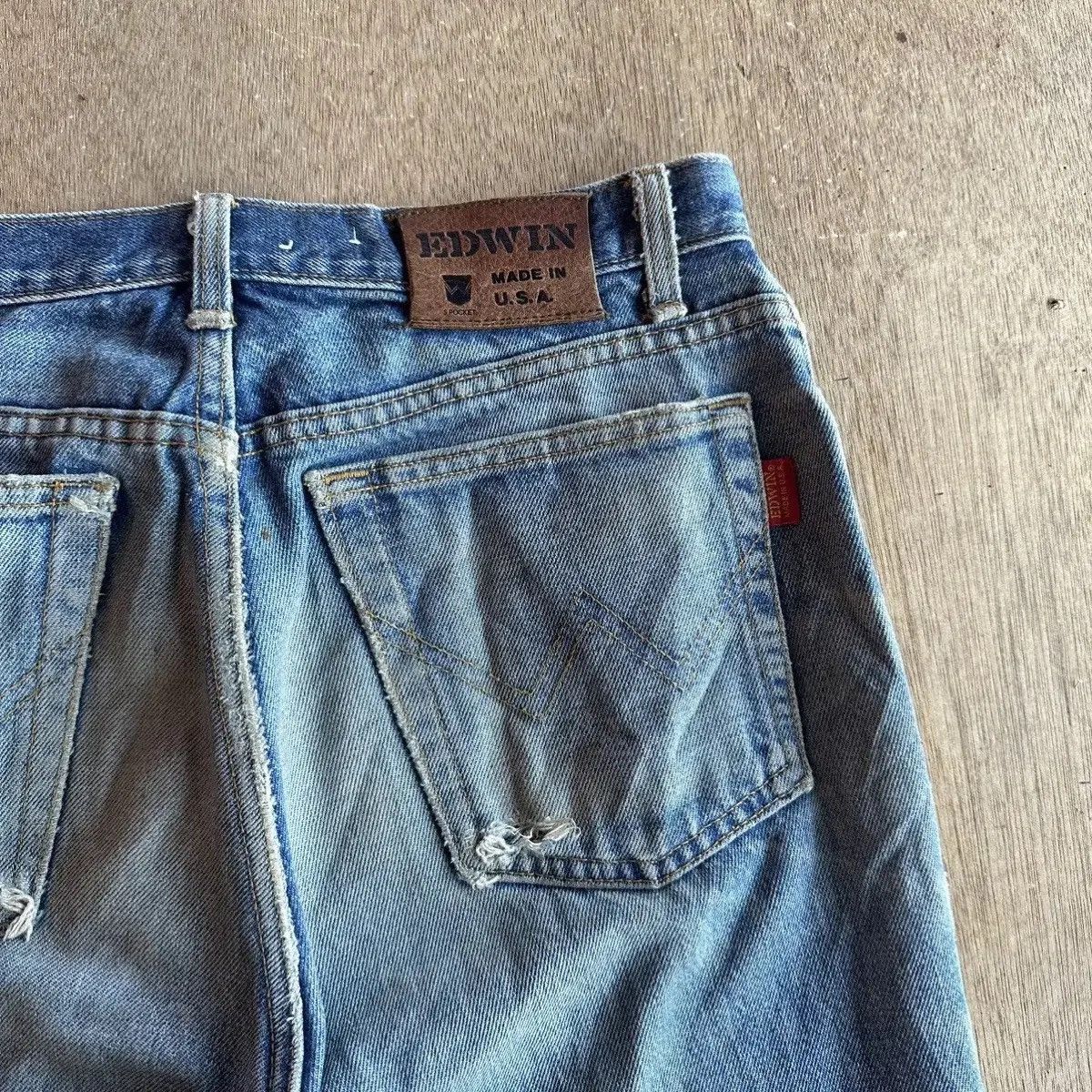 Vintage RUSTY DIRTY💥VINTAGE EDWIN JEANS MADE IN USA DENIM PANTS W31 Size US 31 - 16 Thumbnail