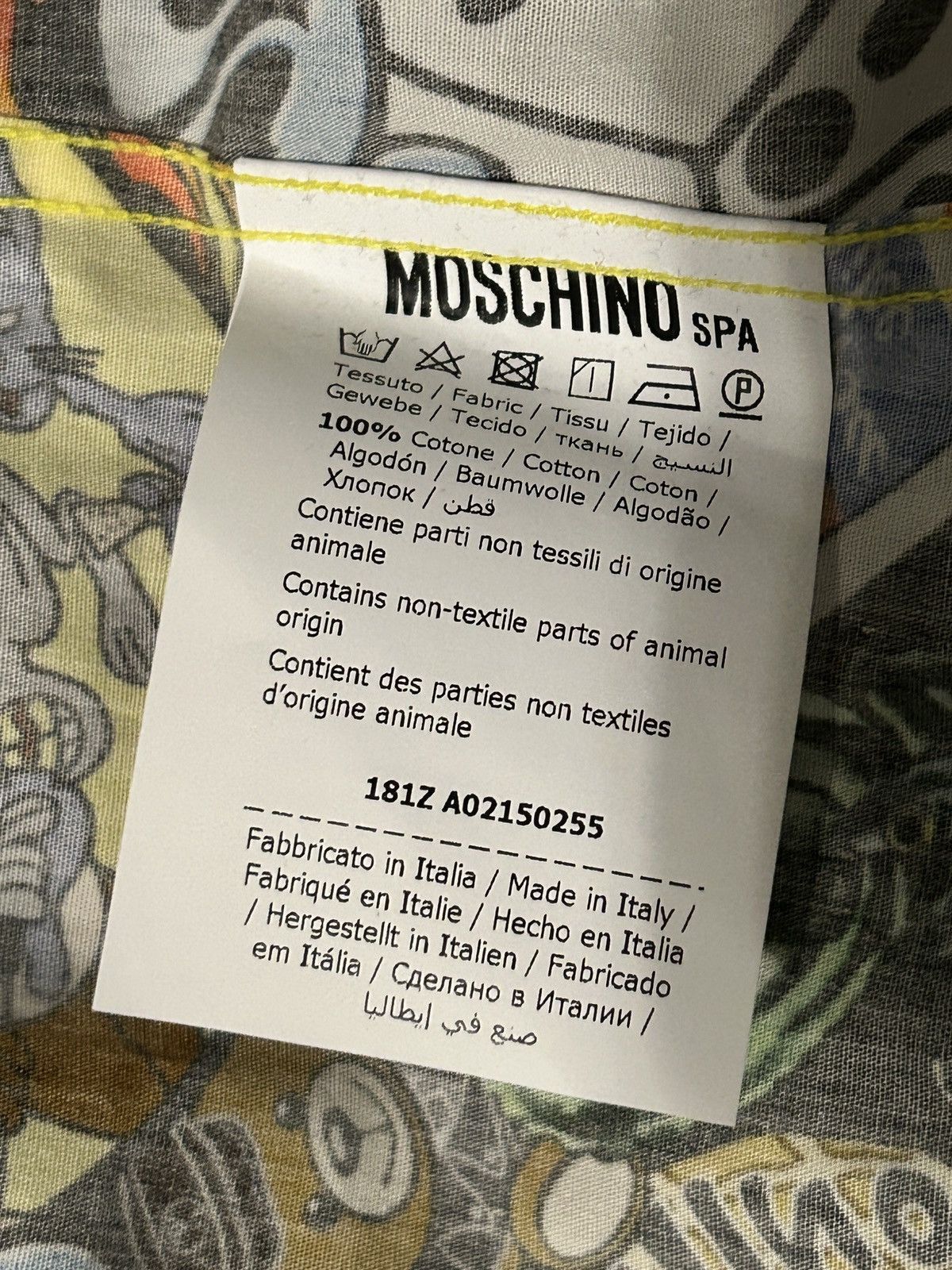 Moschino Moschino All Over Print Cotton Short Sleeve Button Up shirt Size US L / EU 52-54 / 3 - 3 Thumbnail