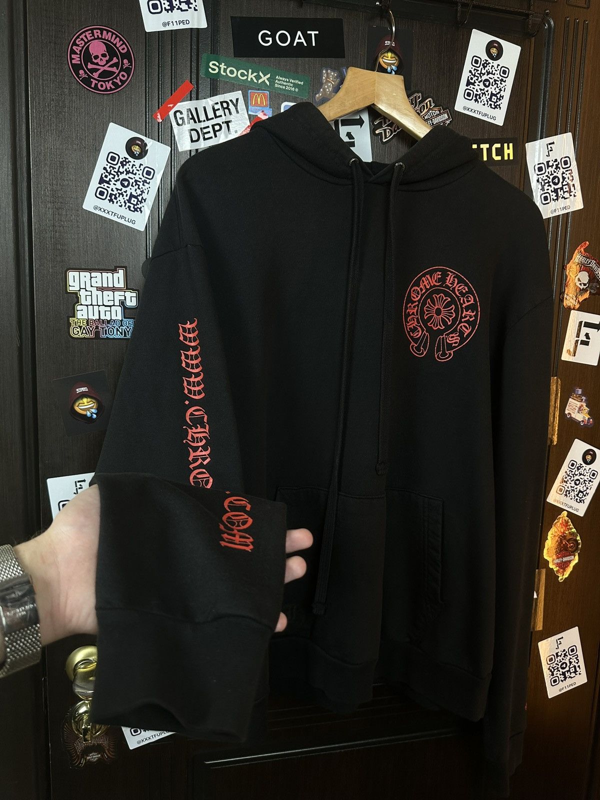 Chrome Hearts Chrome Hearts Red Website Hoodie Size US S / EU 44-46 / 1 - 7 Thumbnail