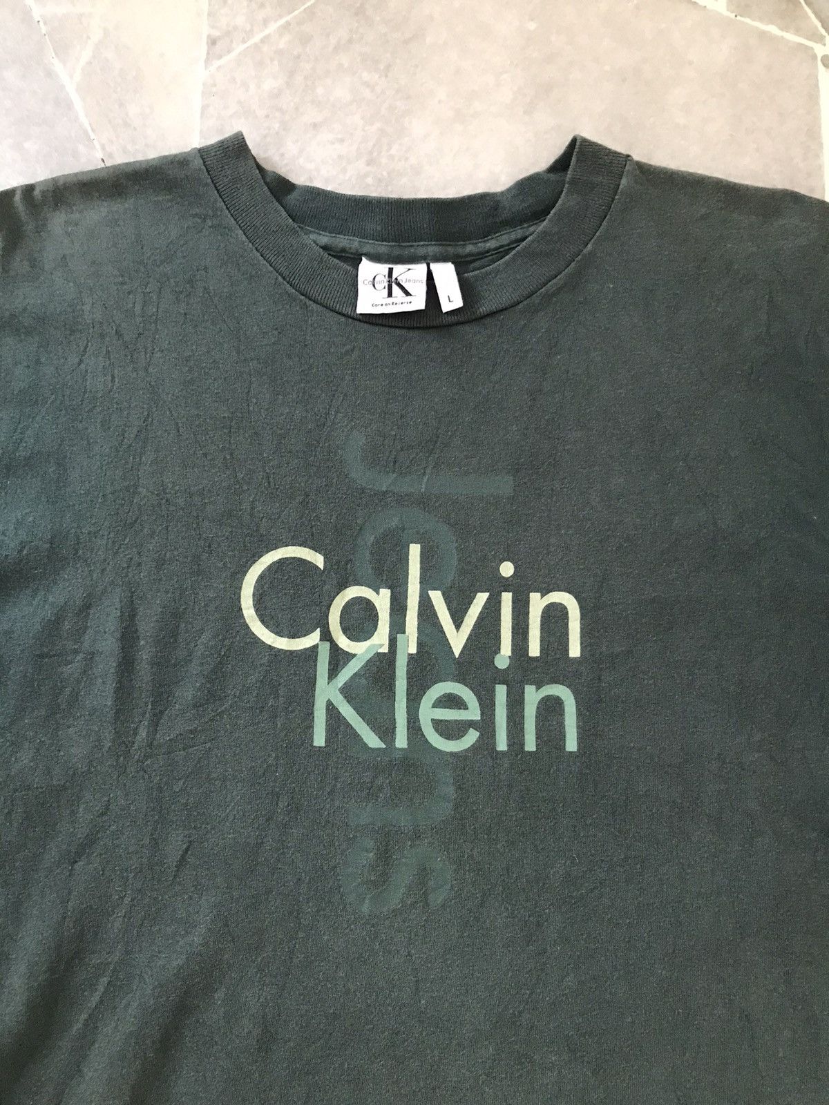 Calvin Klein × Vintage Vintage CK Jeans Big Logo Tee Size US M / EU 48-50 / 2 - 4 Thumbnail