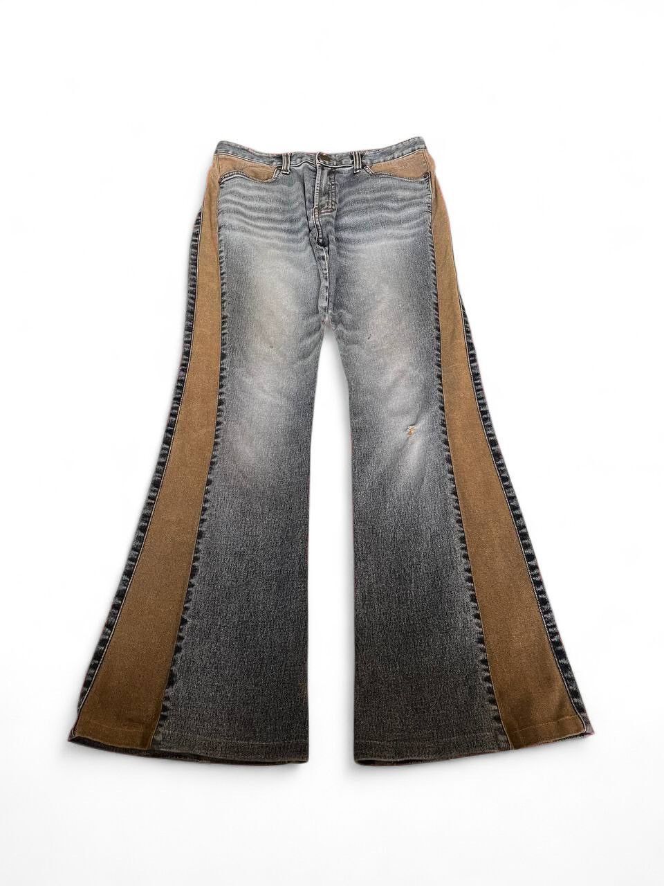 If Six Was Nine Flare Jeans Blue jam reconstruct distressed wide leg Size US 28 / EU 44 - 1 Thumbnail