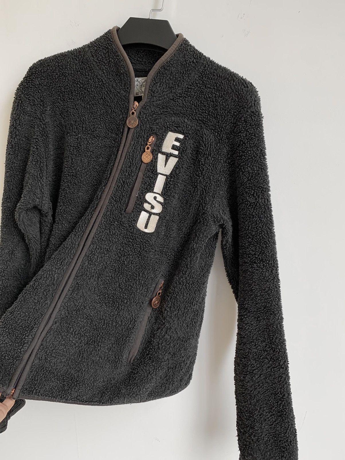 Evisu Evisu Big Logo Distressed Fleece Sweater Size M / US 6-8 / IT 42-44 - 9 Thumbnail