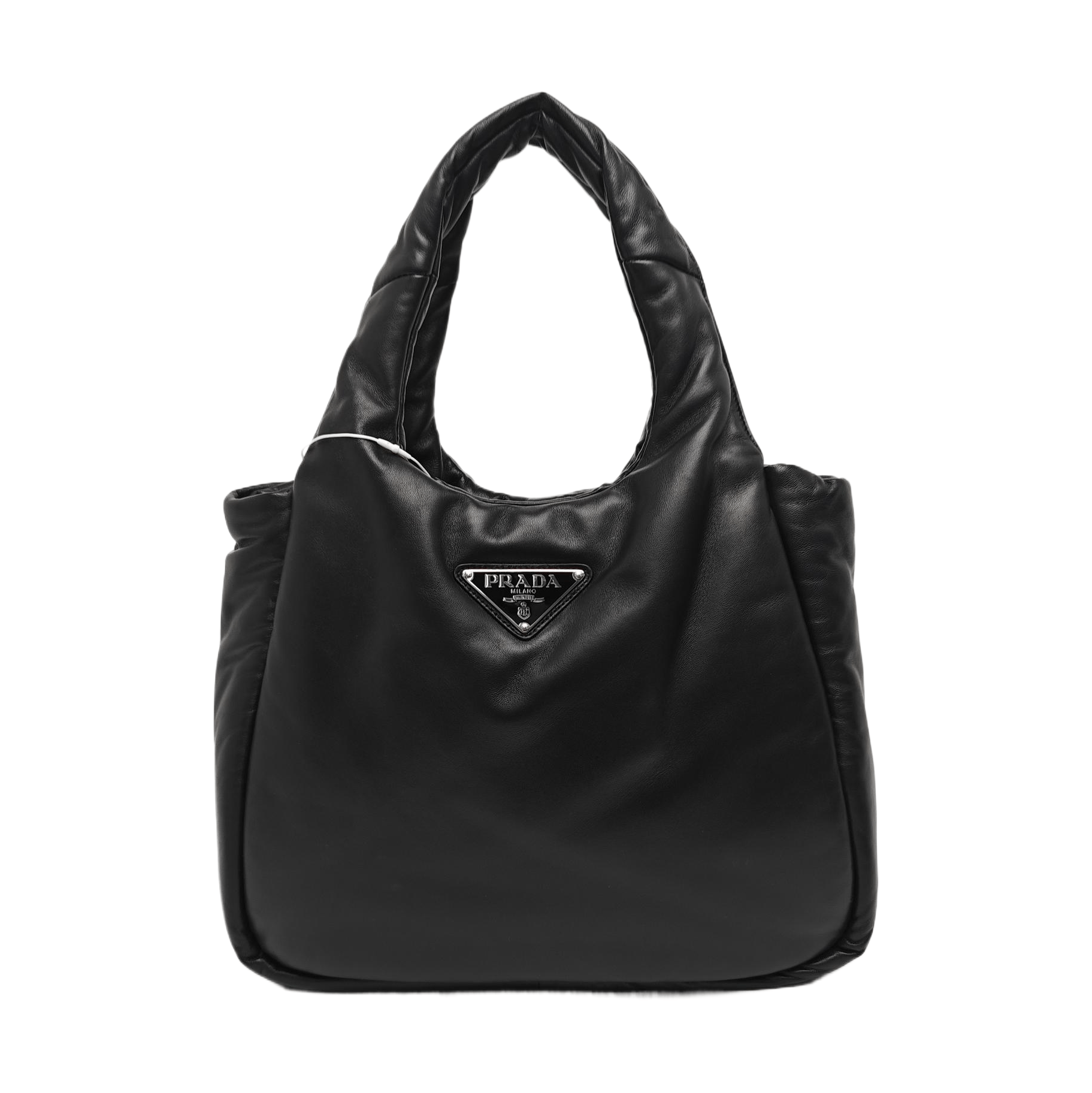Prada Prada Soft Nappa Leather Logo Tote Bag Size ONE SIZE - 1 Thumbnail