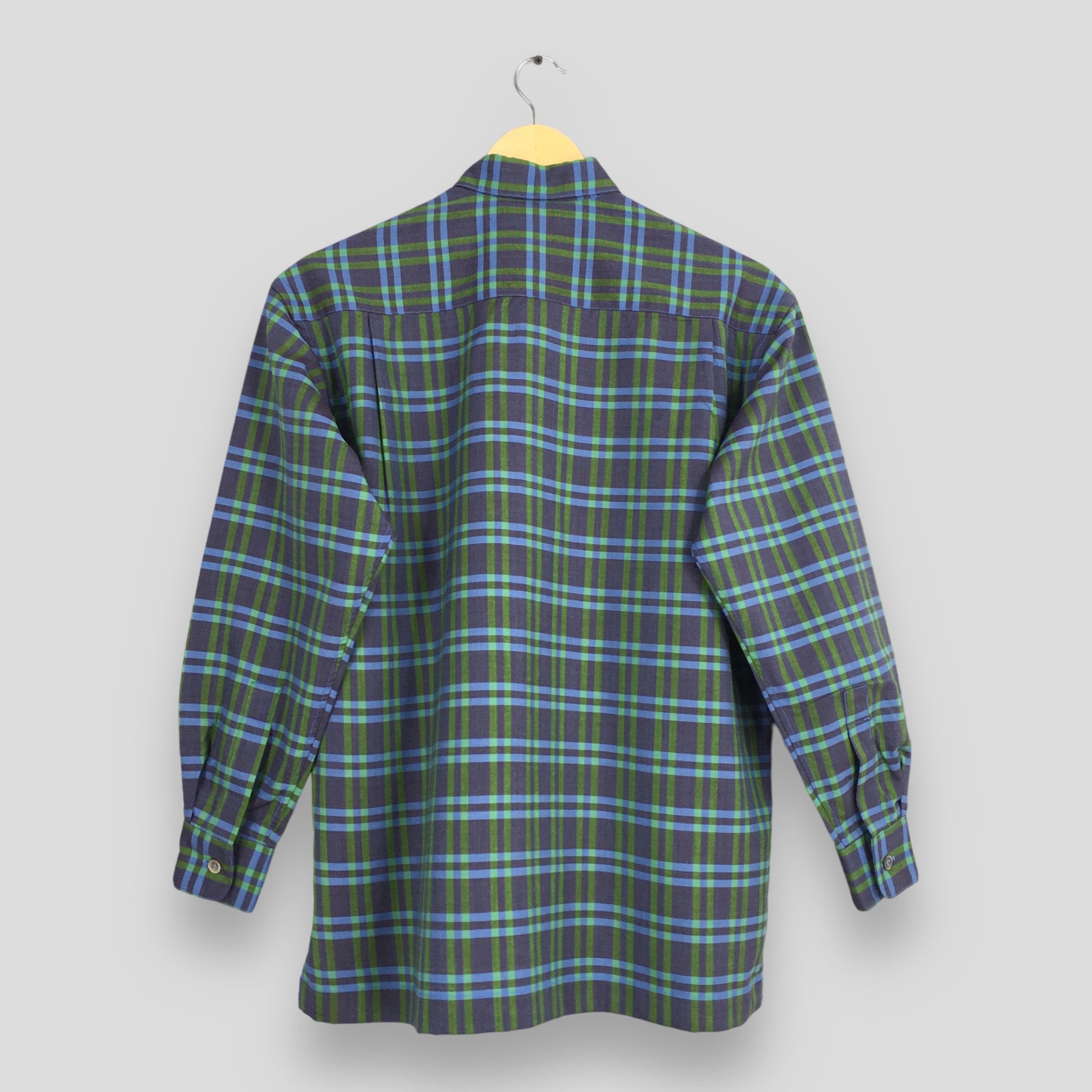 Issey Miyake Vintage Issey Miyake Plaid Wool Shirt Medium Size US M / EU 48-50 / 2 - 7 Thumbnail