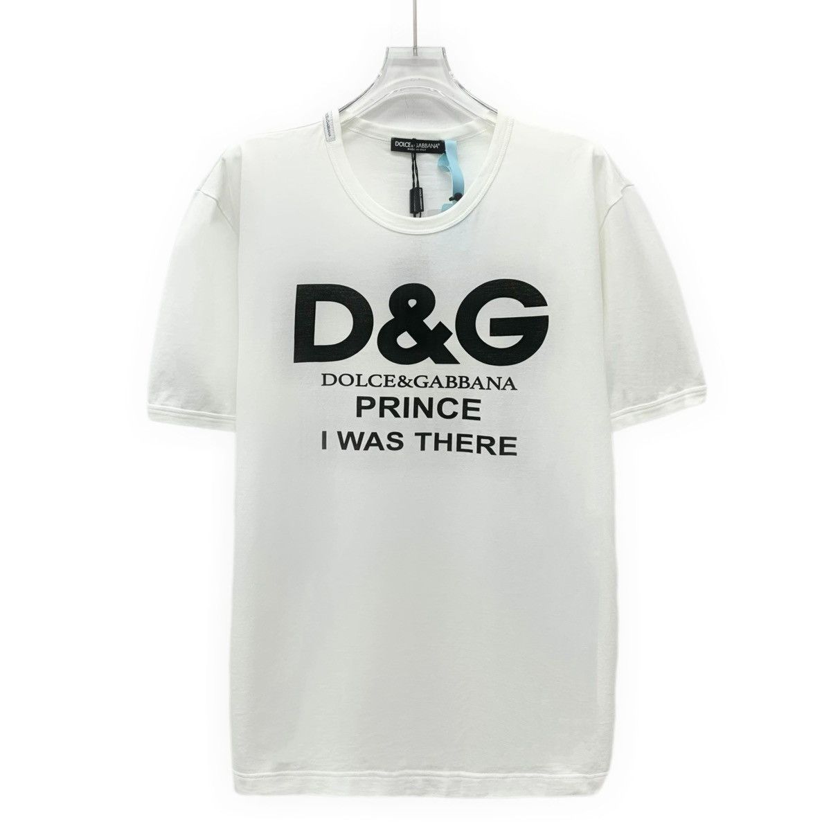 Dolce & Gabbana Dolce & Gabbana White Logo Print Short Sleeve T-Shirt K26WX Size US M / EU 48-50 / 2 - 1 Thumbnail