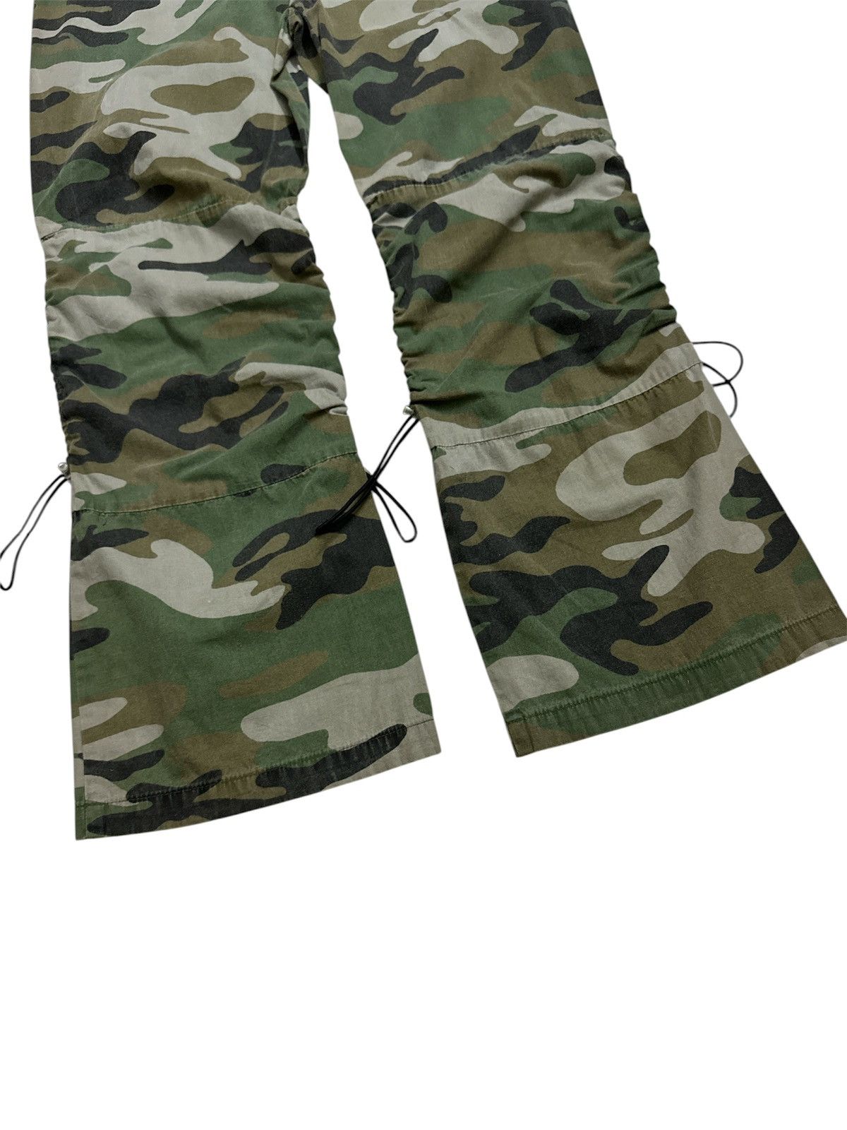 GOA 2000s Tag Rag Military Camo Drawstring Flare Goa Lgb Y2K Size US 33 - 7 Thumbnail