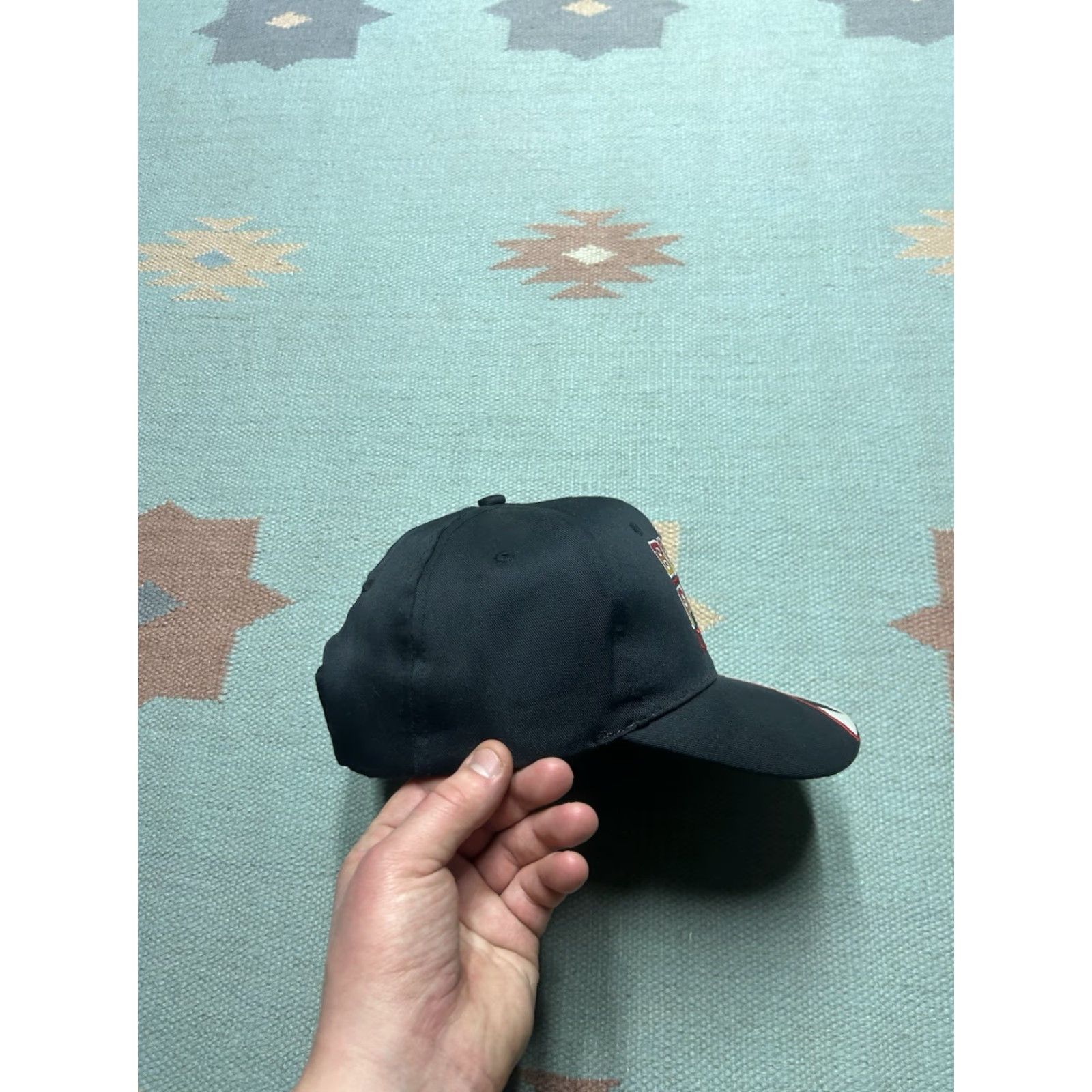Penn VINTAGE Brad Penn racing oil checkered SnapBack hat cap Adjustable black Formula 1 NOS Men Mens Size ONE SIZE - 8 Thumbnail