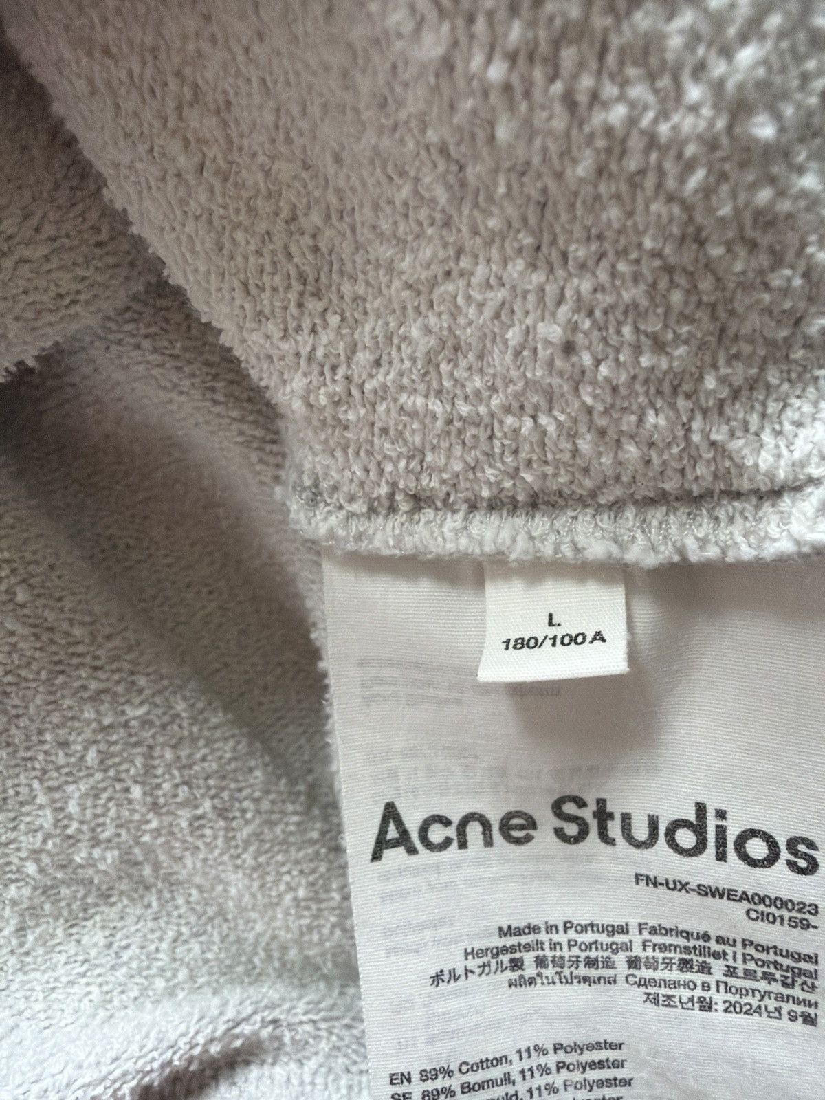 Acne Studios Acne Studios Fleece Logo Hoodie Size US L / EU 52-54 / 3 - 5 Thumbnail