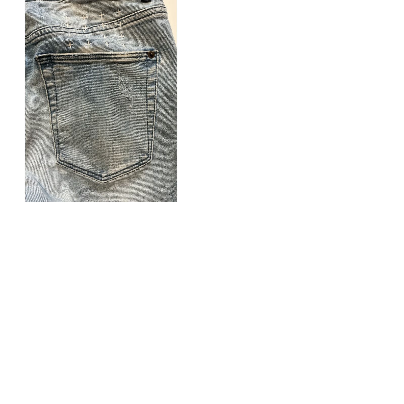 Ksubi Ksubi Chitch Philly Mid Rise Slim Fit Distressed Blue Denim Jeans Sz. 32 Mens Size US 32 / EU 48 - 10 Thumbnail