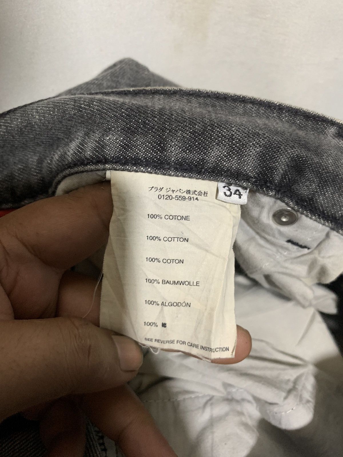 Prada Vtg Prada classic fit distressed jeans washed grey (Re-size) Size US 32 / EU 48 - 11 Thumbnail