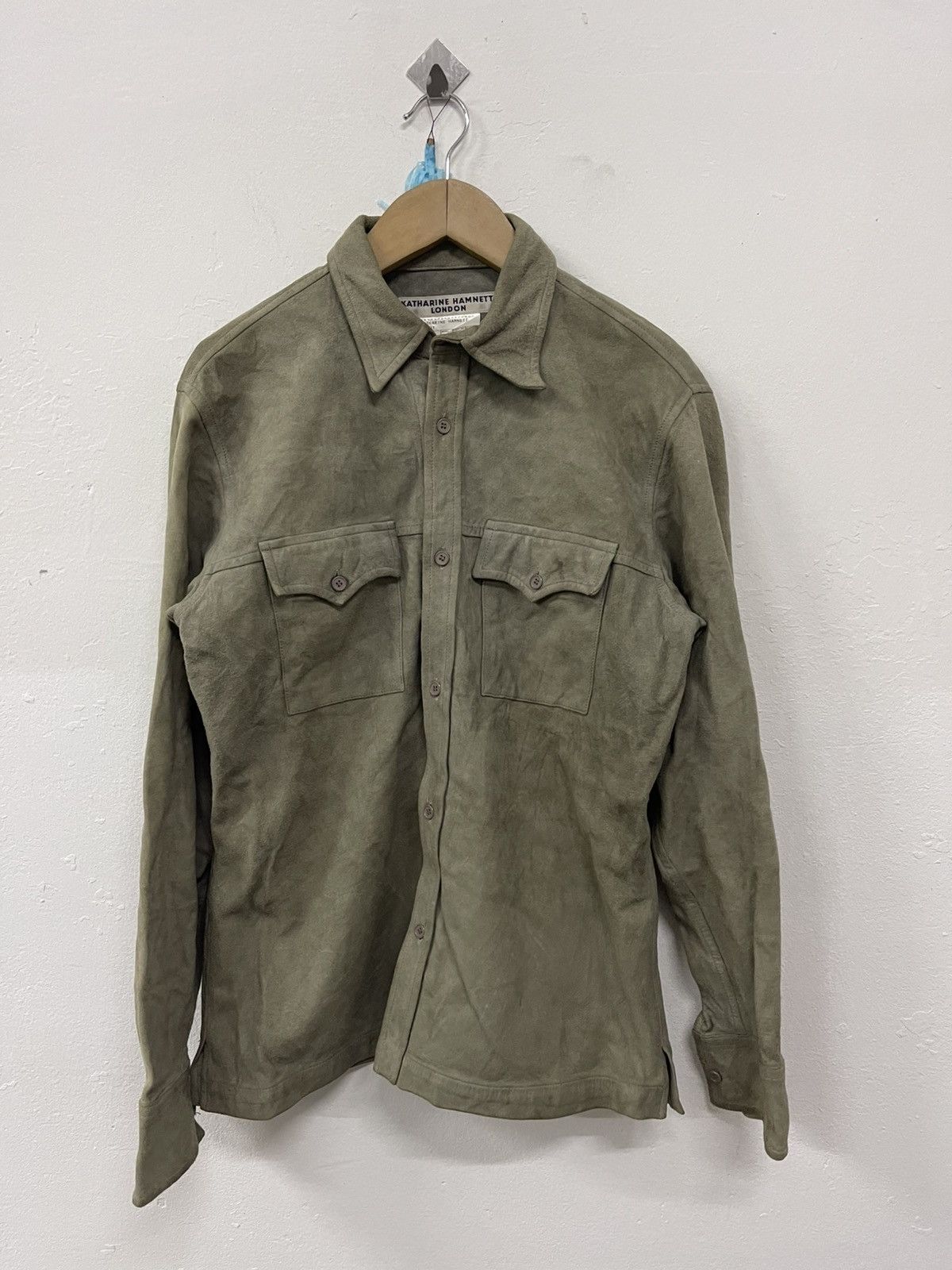 Japanese Brand × Katharine Hamnett London × Vintage GoatSkin Button Shirt Size US S / EU 44-46 / 1 - 3 Thumbnail