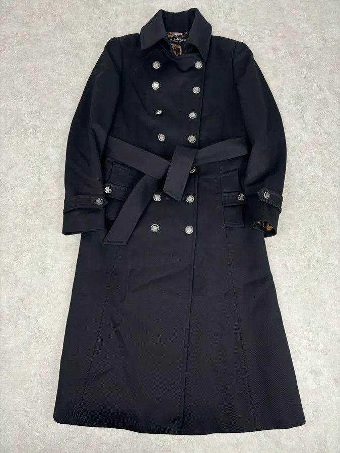 Dolce & Gabbana AW2006 Dolce & Gabbana Black Wool Double-Breasted Coat Size US M / EU 48-50 / 2 - 2 Thumbnail