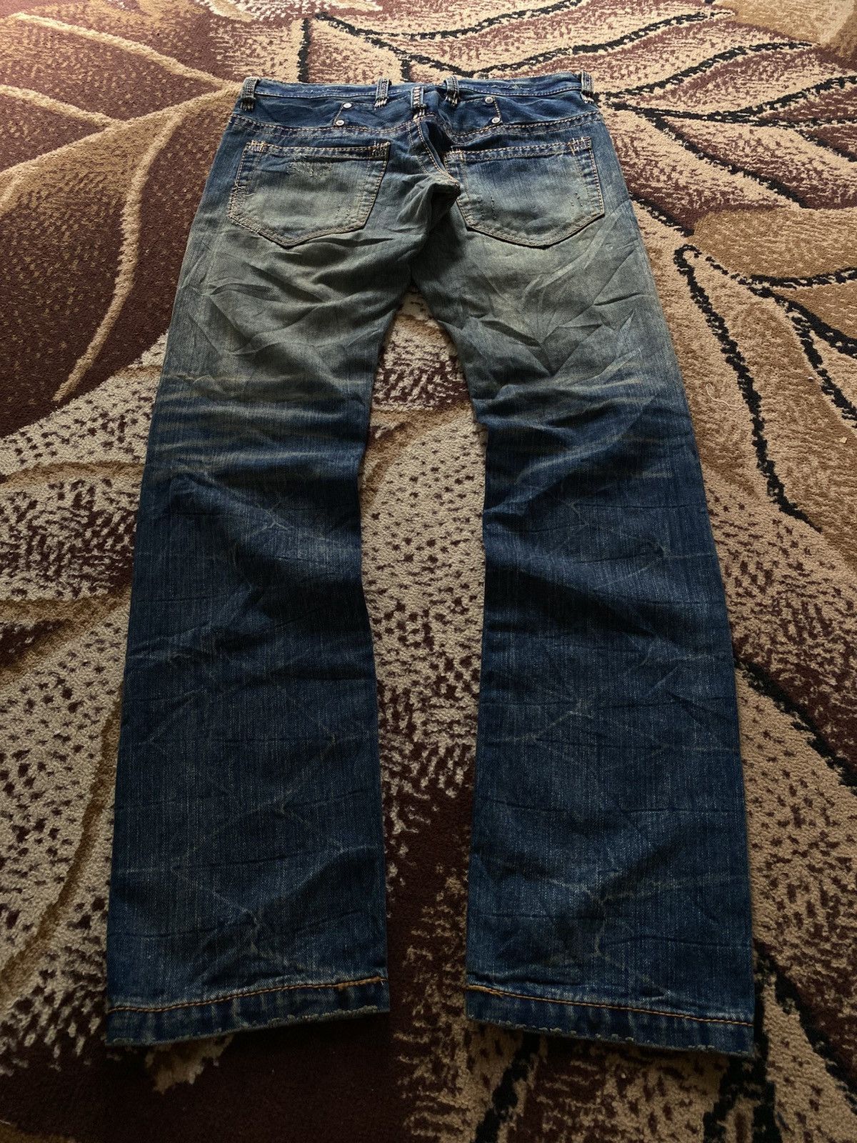 If Six Was Nine Mudwash Distressed Japanese Denim Size US 31 - 8 Thumbnail
