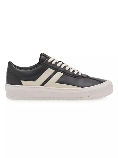 Future × Lanvin o1w1db11124 Leather Cash Low-Top Sneakers in Black/Ivory Size US 10 / EU 43 - 1 Thumbnail