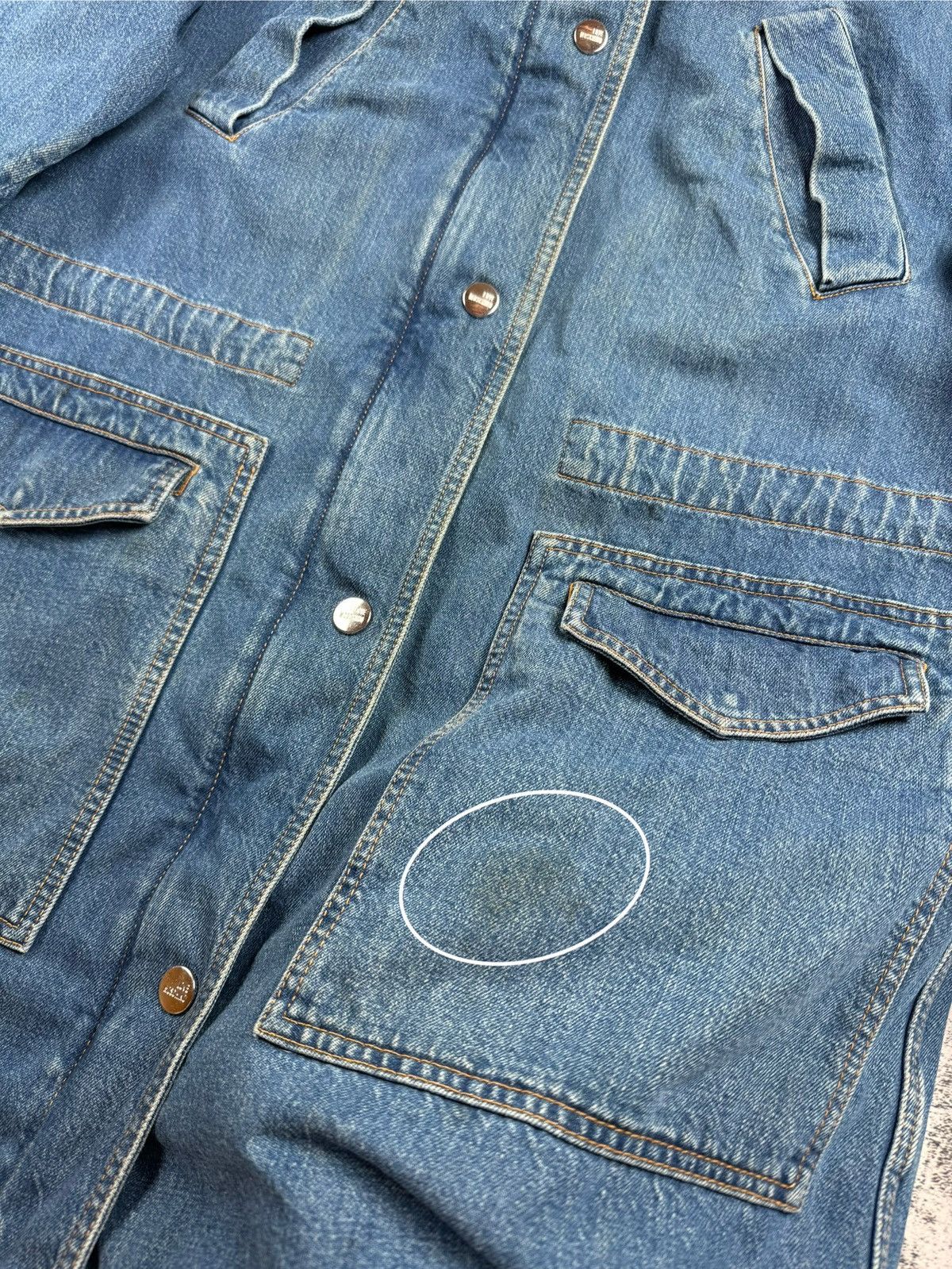 Love Moschino Moschino Made in Italy Denim Jeans Trench Coat Jacket Size S / US 4 / IT 40 - 15 Thumbnail