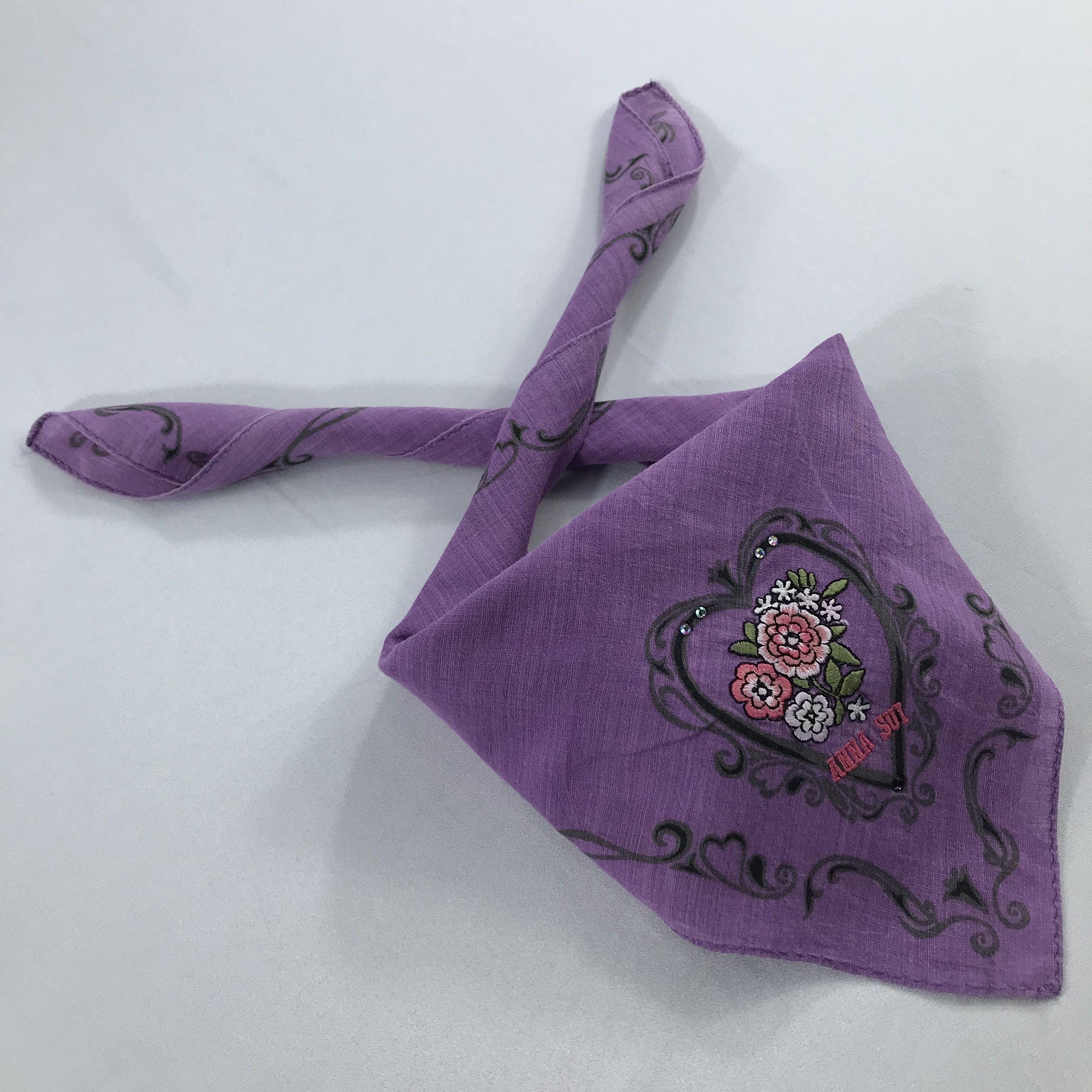 Anna Sui × Vintage Anna Sui Bandana / Handkerchief / Neckerchief - S1978 Size ONE SIZE - 4 Thumbnail
