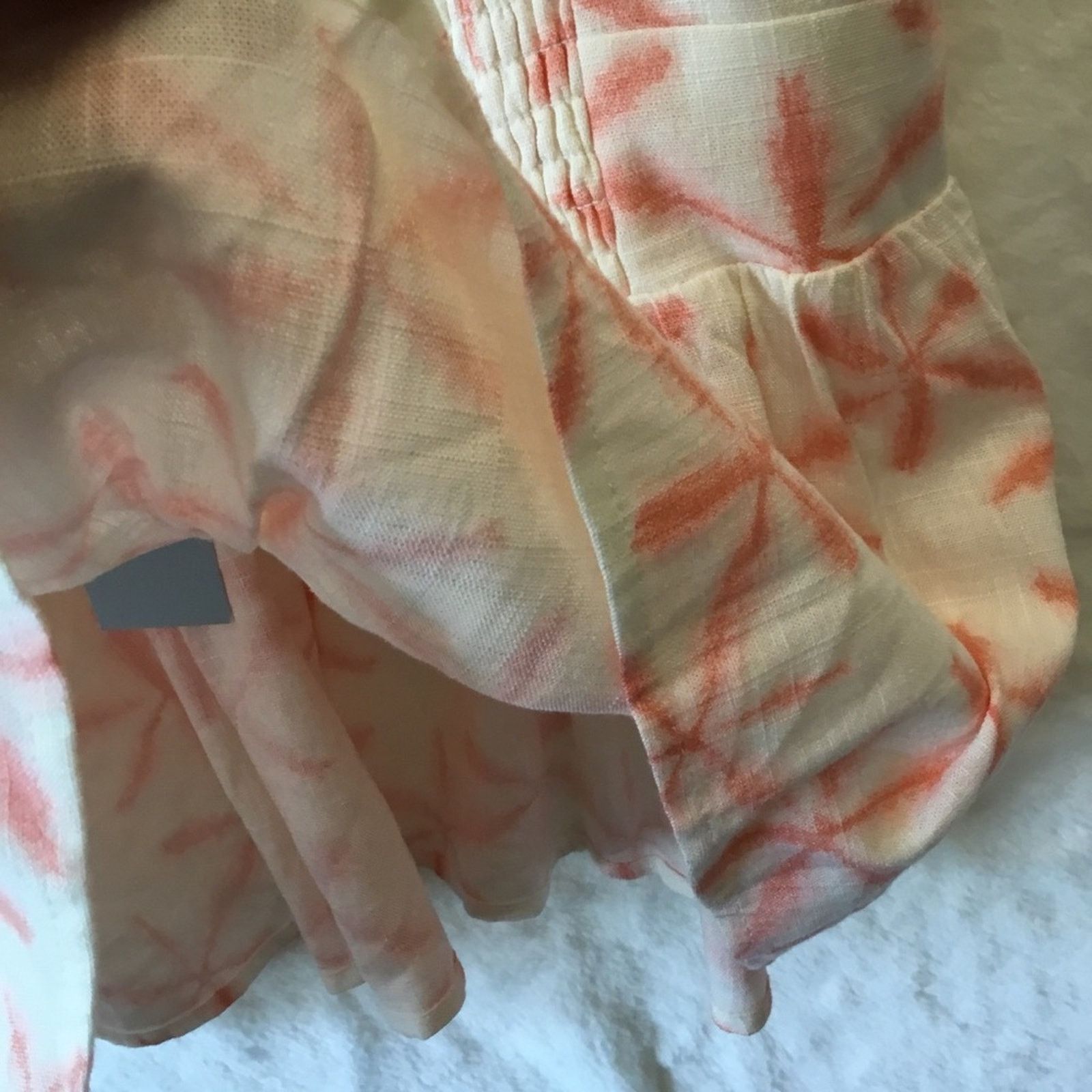 Loft Loft Coral Cream Star Tie Dye Peplum Cami Size M / US 6-8 / IT 42-44 - 10 Thumbnail