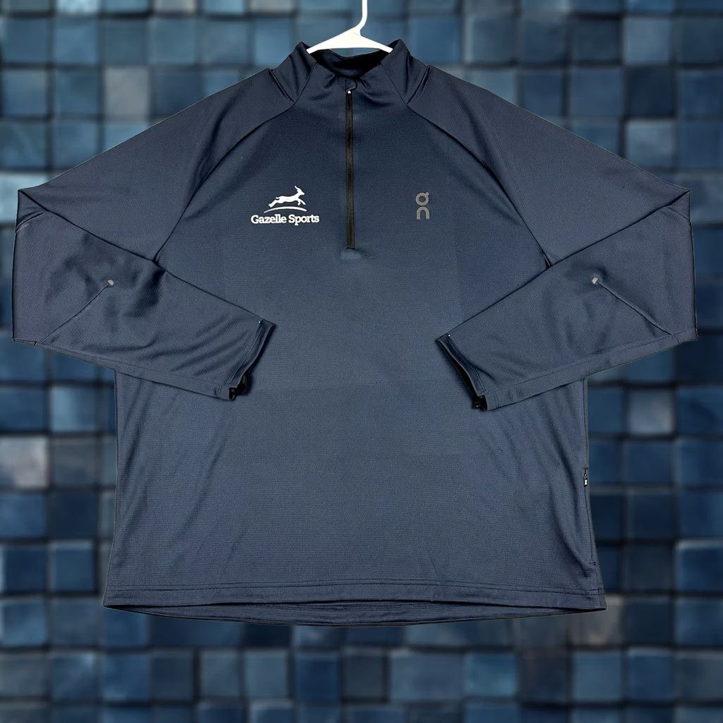 Vintage On Running On Cloud Climate Shirt Mens 2XL Blue Zip Pullover Stretch Activewear Running & Jogging Size US XXL / EU 58 / 5 - 1 Thumbnail