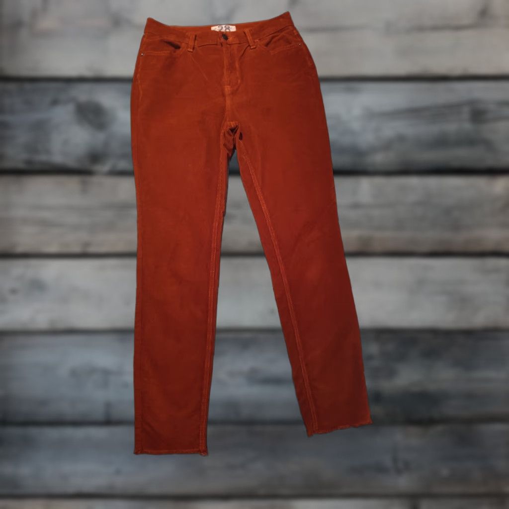 Free People VINTAGE Free People Pants Womens 28 Regular Tapered Corduroy Ankle Fall Seasonal Orange Size 28" / US 6 / IT 42 - 1 Thumbnail