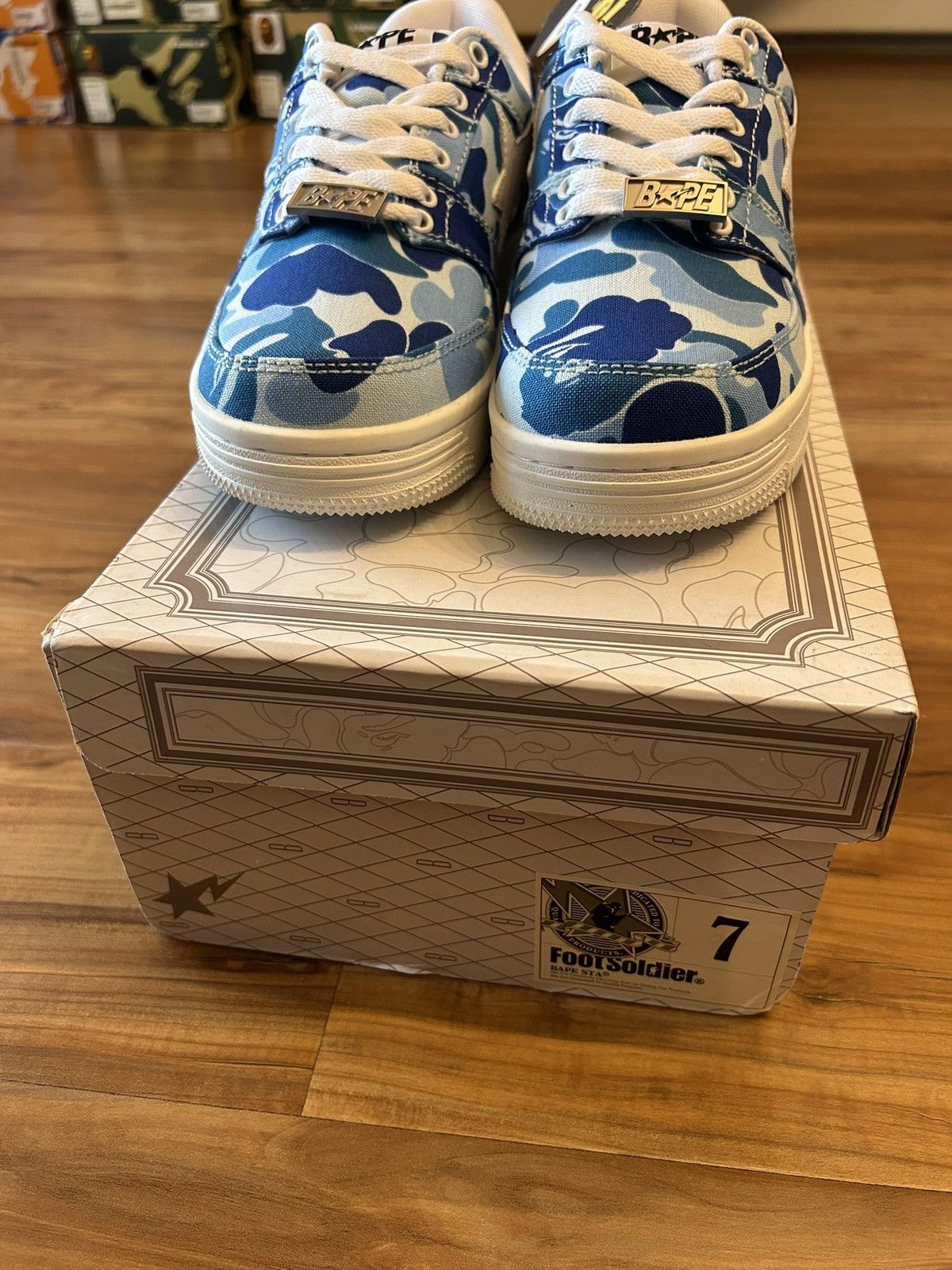 Bape NEW Bape Blue ABC Camo Bapestas Size US 7 / EU 40 - 9 Thumbnail