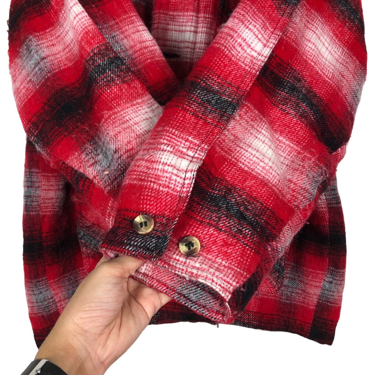 Flannel 🔥Vtg Flannel Shirt Jacket Tartan Design Japan Issey Miyake Size US M / EU 48-50 / 2 - 15 Thumbnail