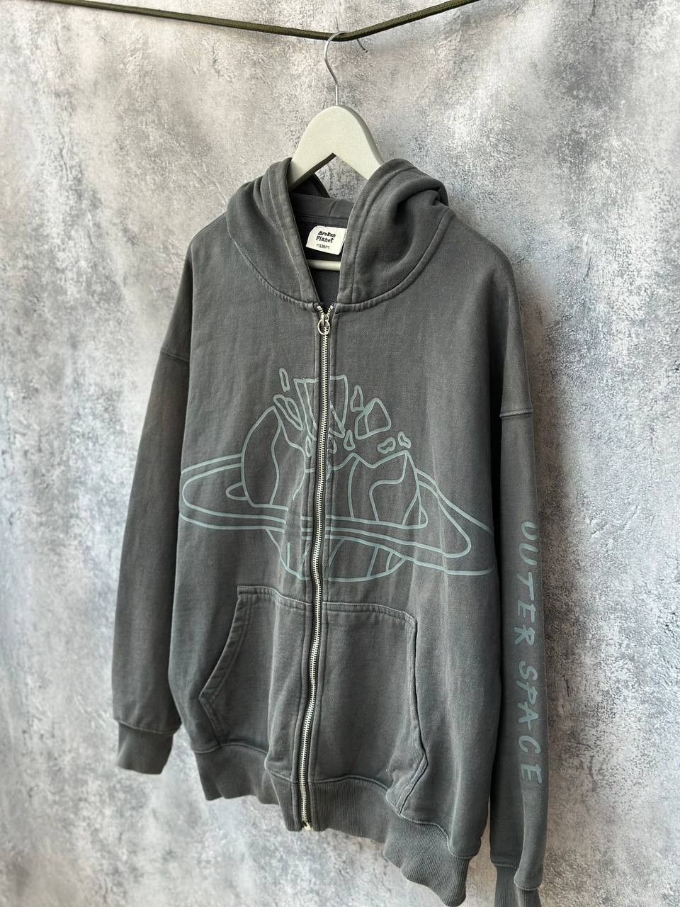 Broken Planet Broken Planet Outer Space Gray Zipper Hoodie Oversized Size US M / EU 48-50 / 2 - 2 Thumbnail